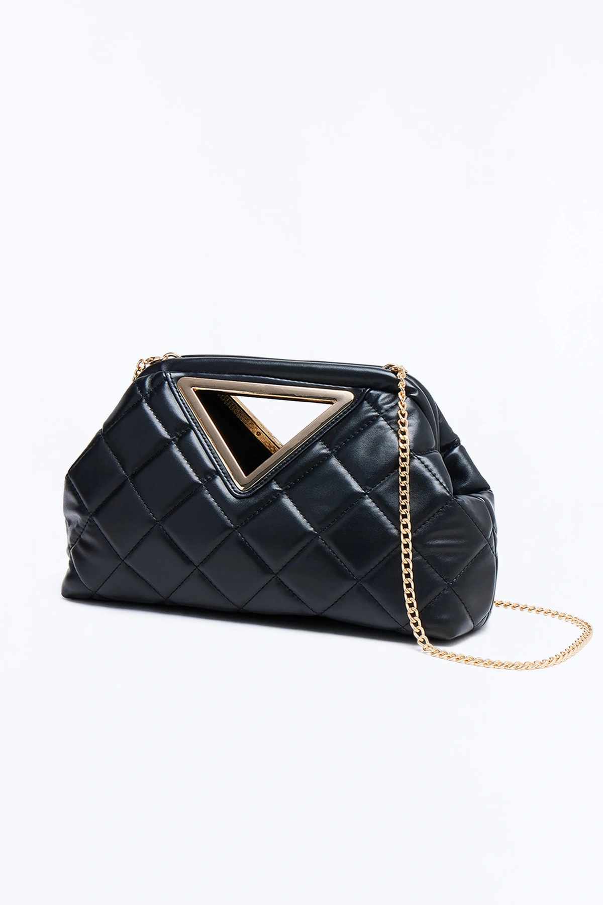 Kiss And Tell Faux Leather Clutch - Black — Preto