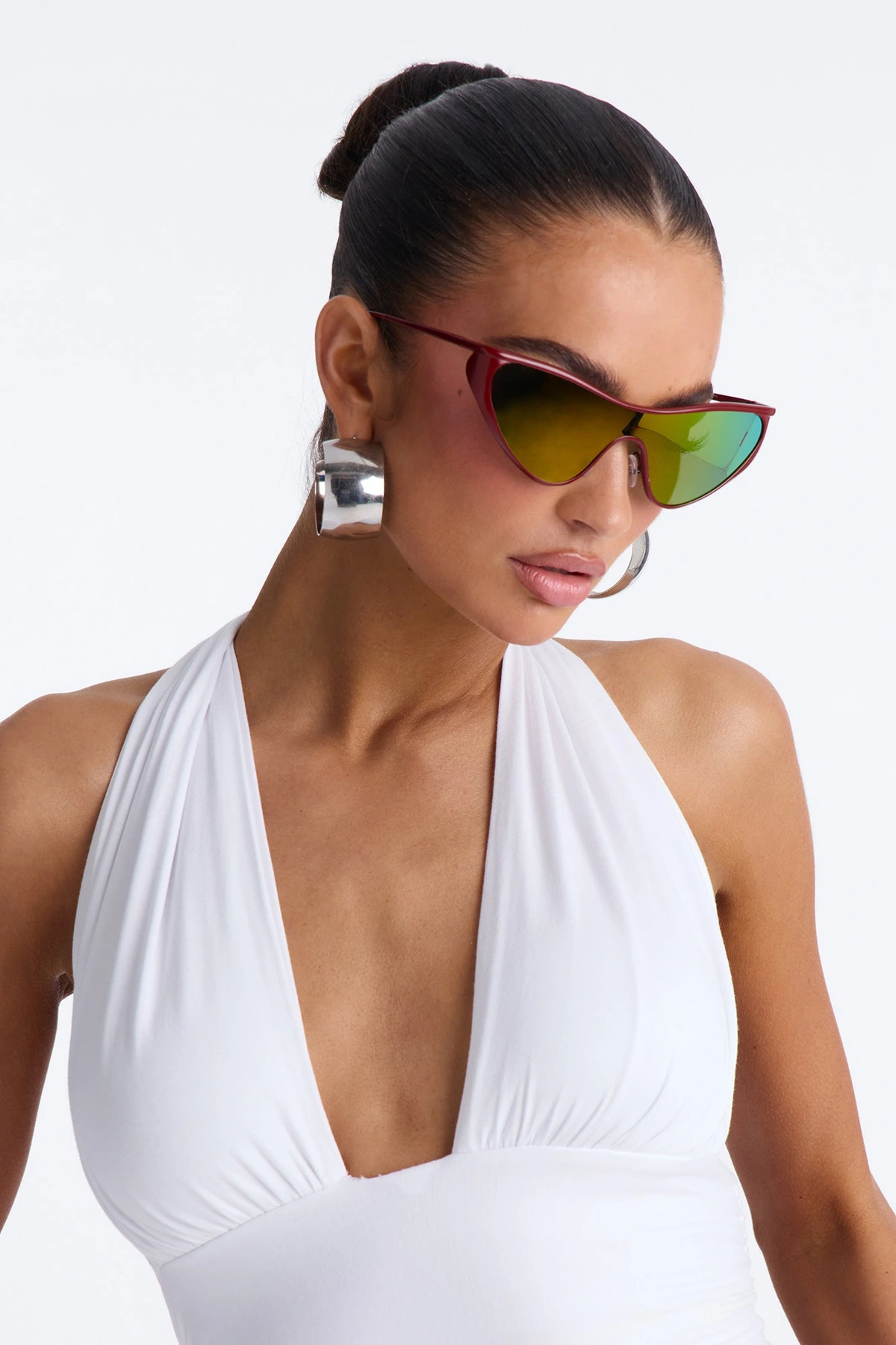 Speedy Cat Eye Sunglasses - Red/combo — Vermelho/combinação