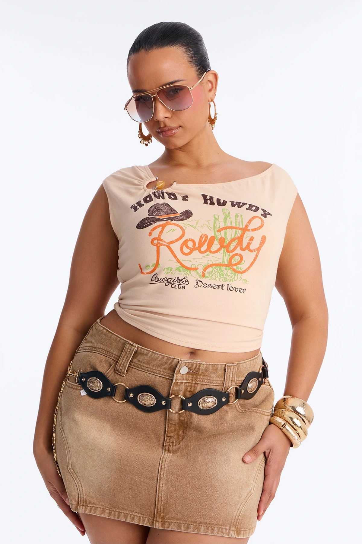 At My Waist O-Ring Chain Belt - Black — Preto