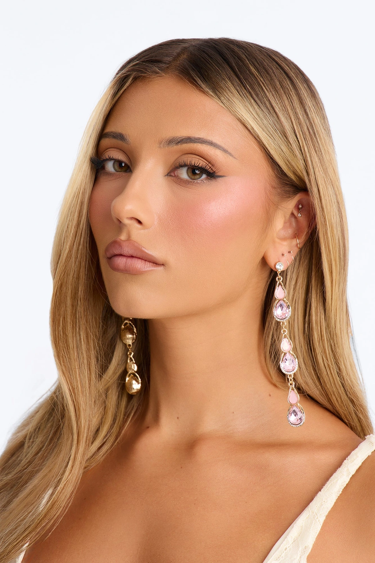All I Need Linear Earrings - Pink — Rosa