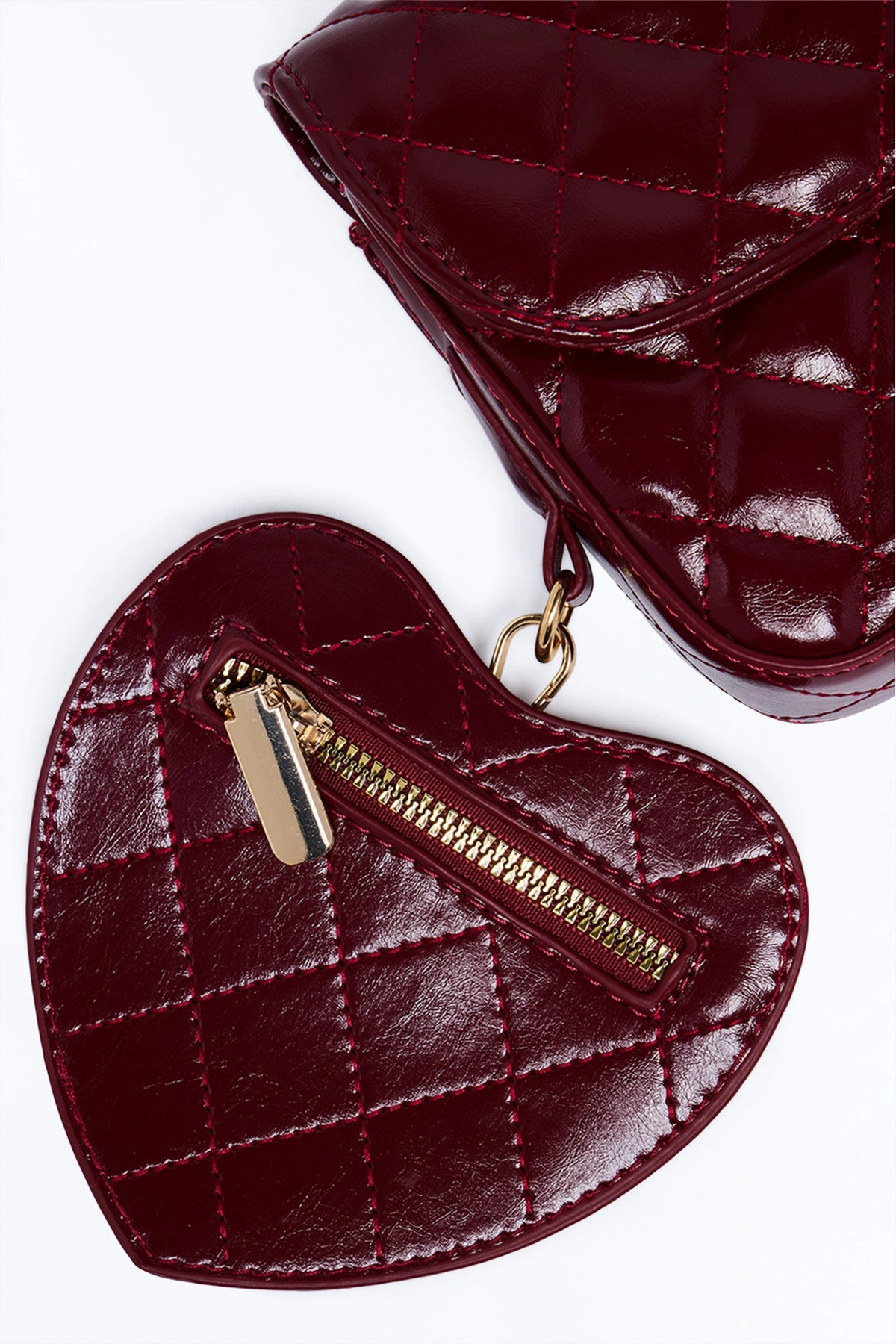 Born A Lover Crossbody Handbag - Burgundy — Bordô