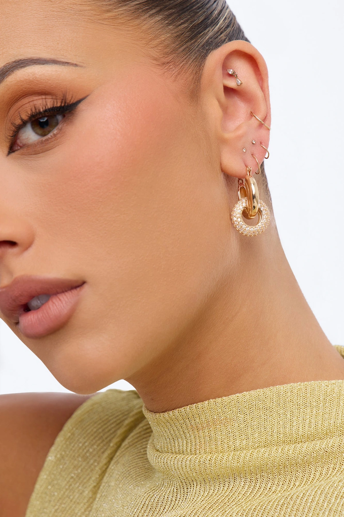Good For You Hoop Earrings - Gold — Dourado