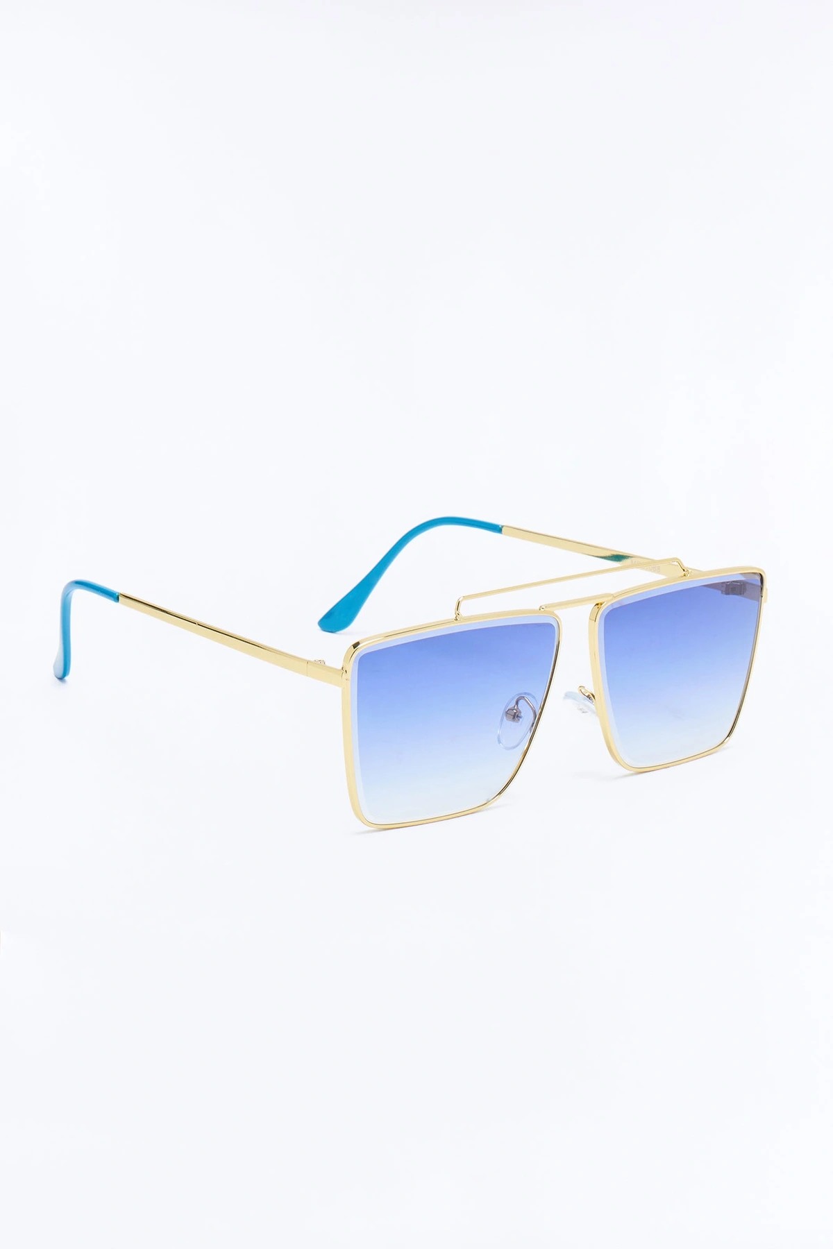 Taking My Chances Sunglasses - Gold/Blue — Dourado/Azul