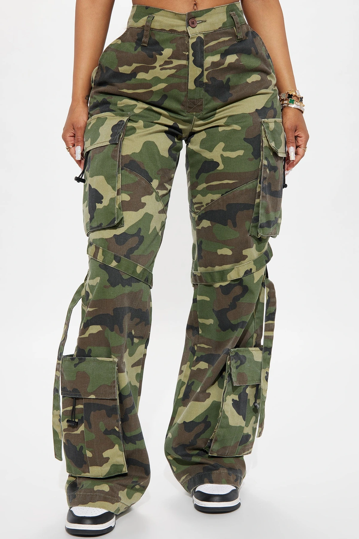 Level You Up Camo Cargo Pant - Olive/combo — Verde-azeitona/combinação