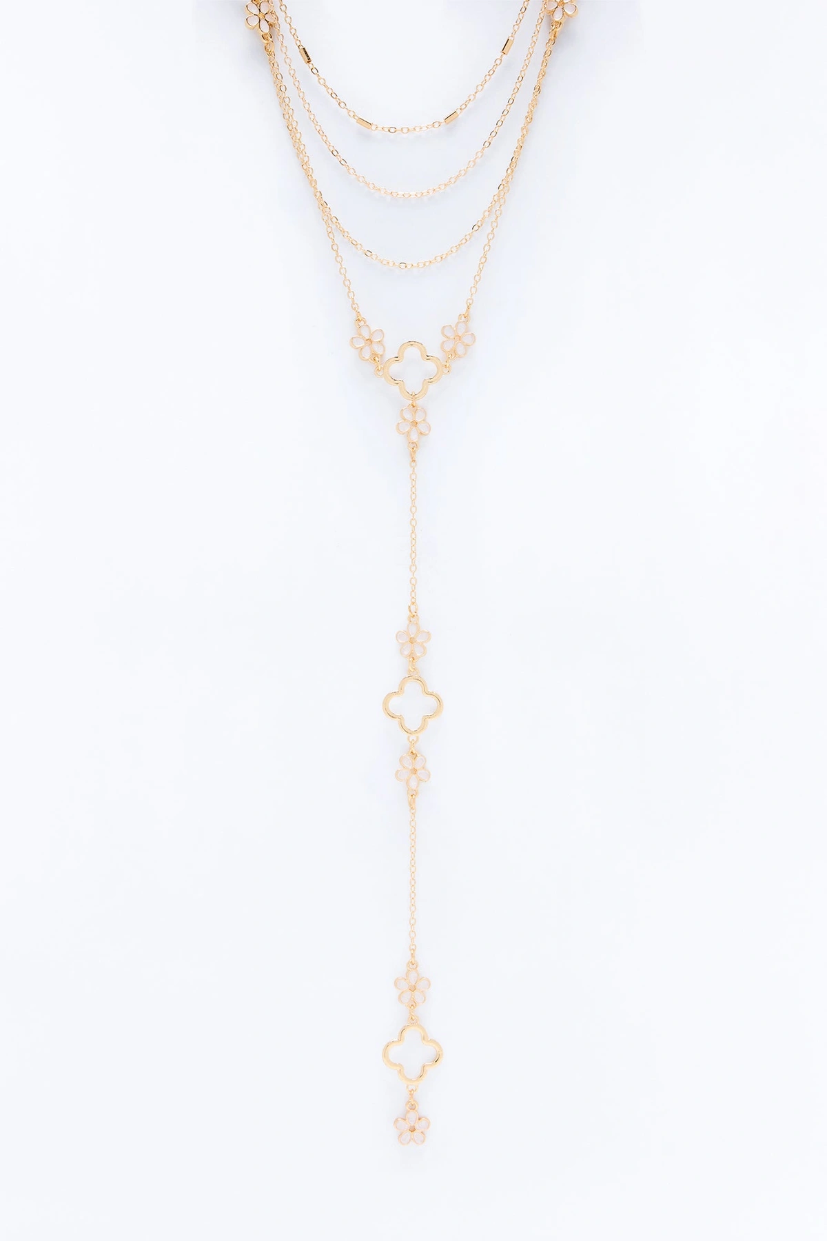 Just My Luck Lariat Necklace - Gold — Dourado