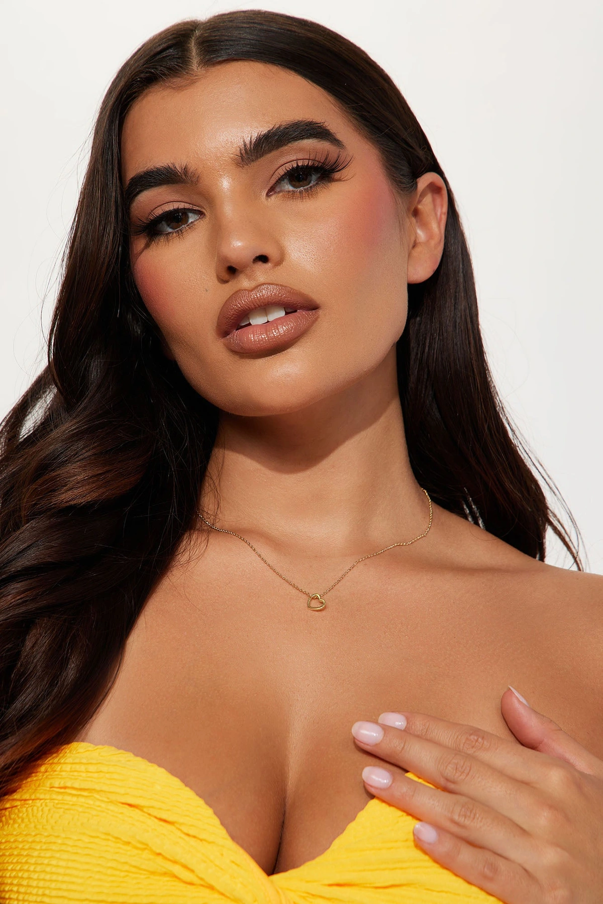 Simple Heart Necklace - Gold — Dourado