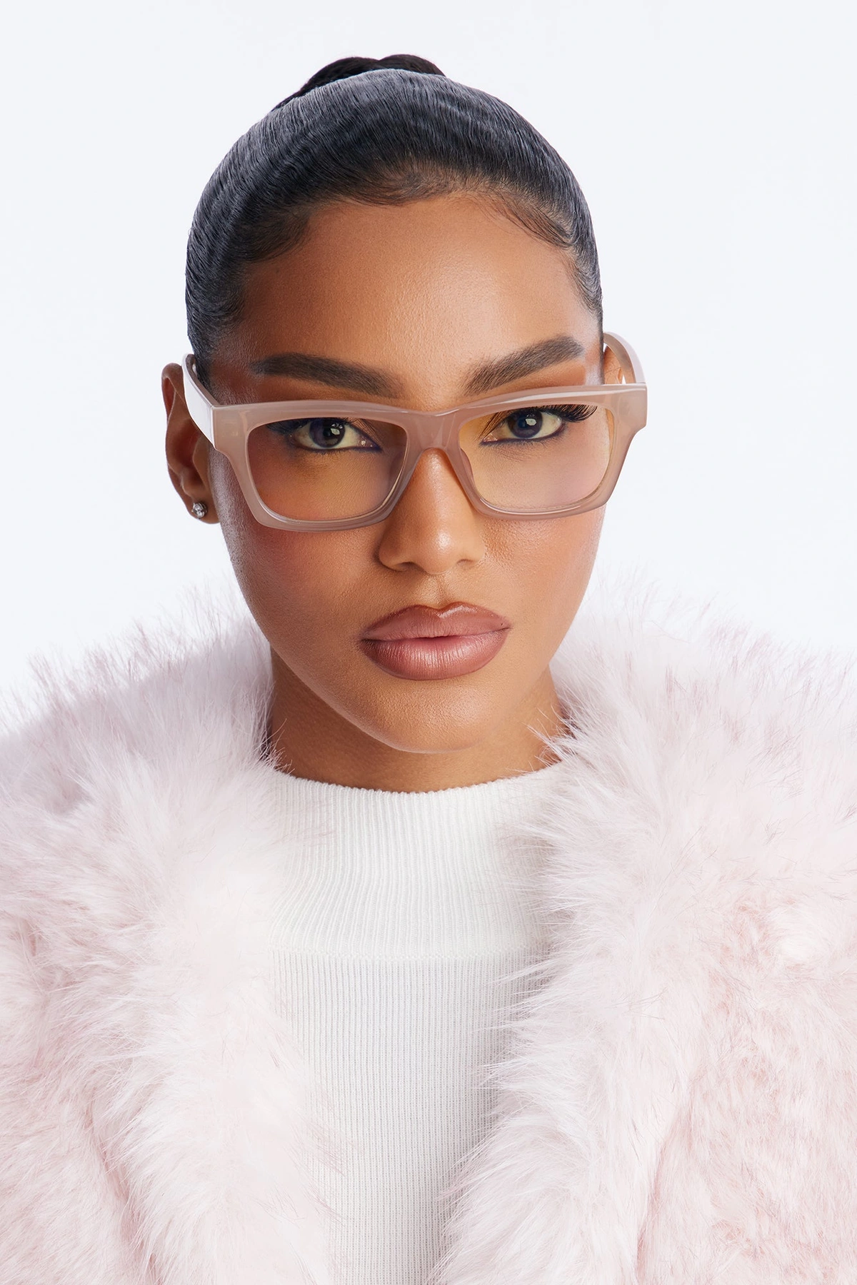 Since Fiction Square Blue Light Glasses - Light Taupe — claro Bege acinzentado