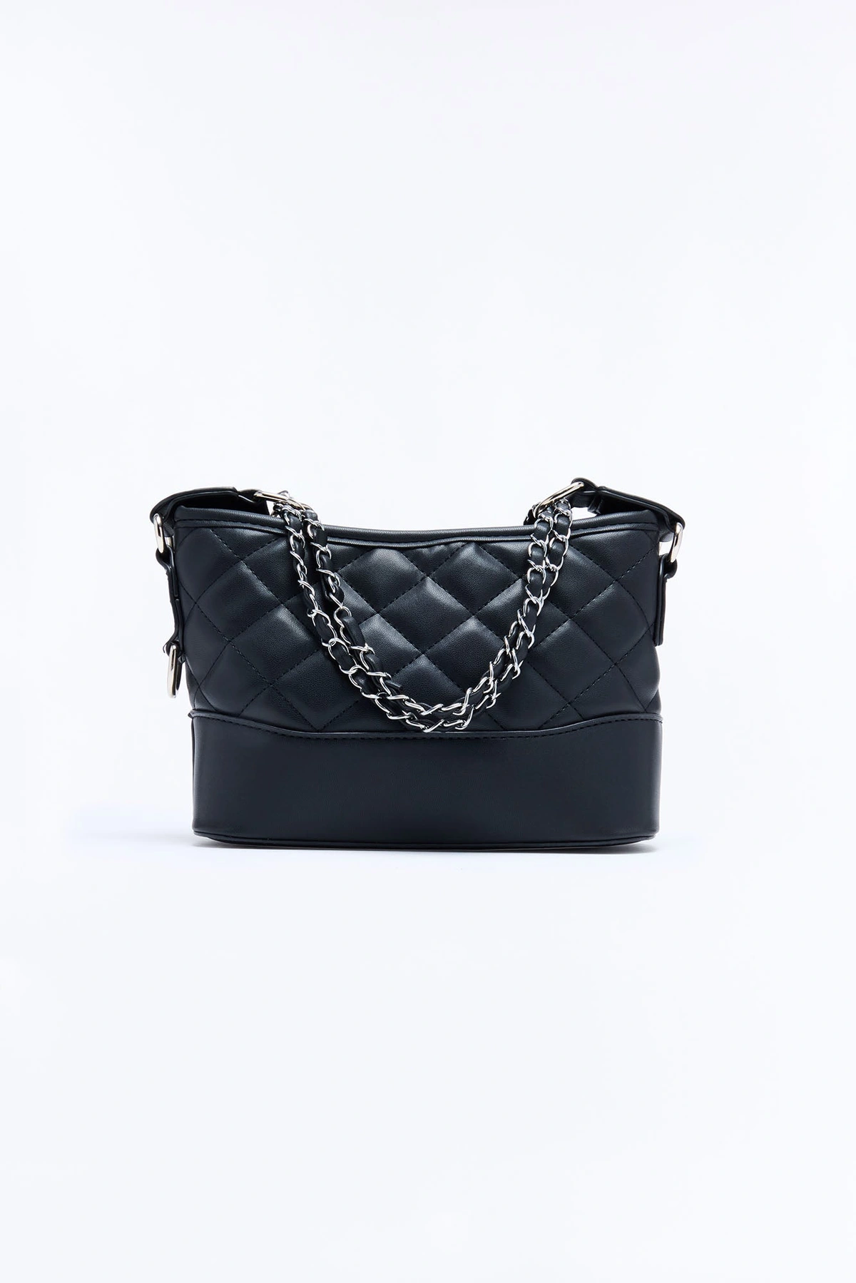 Pillow Talk Faux Leather Crossbody Handbag - Black — Preto