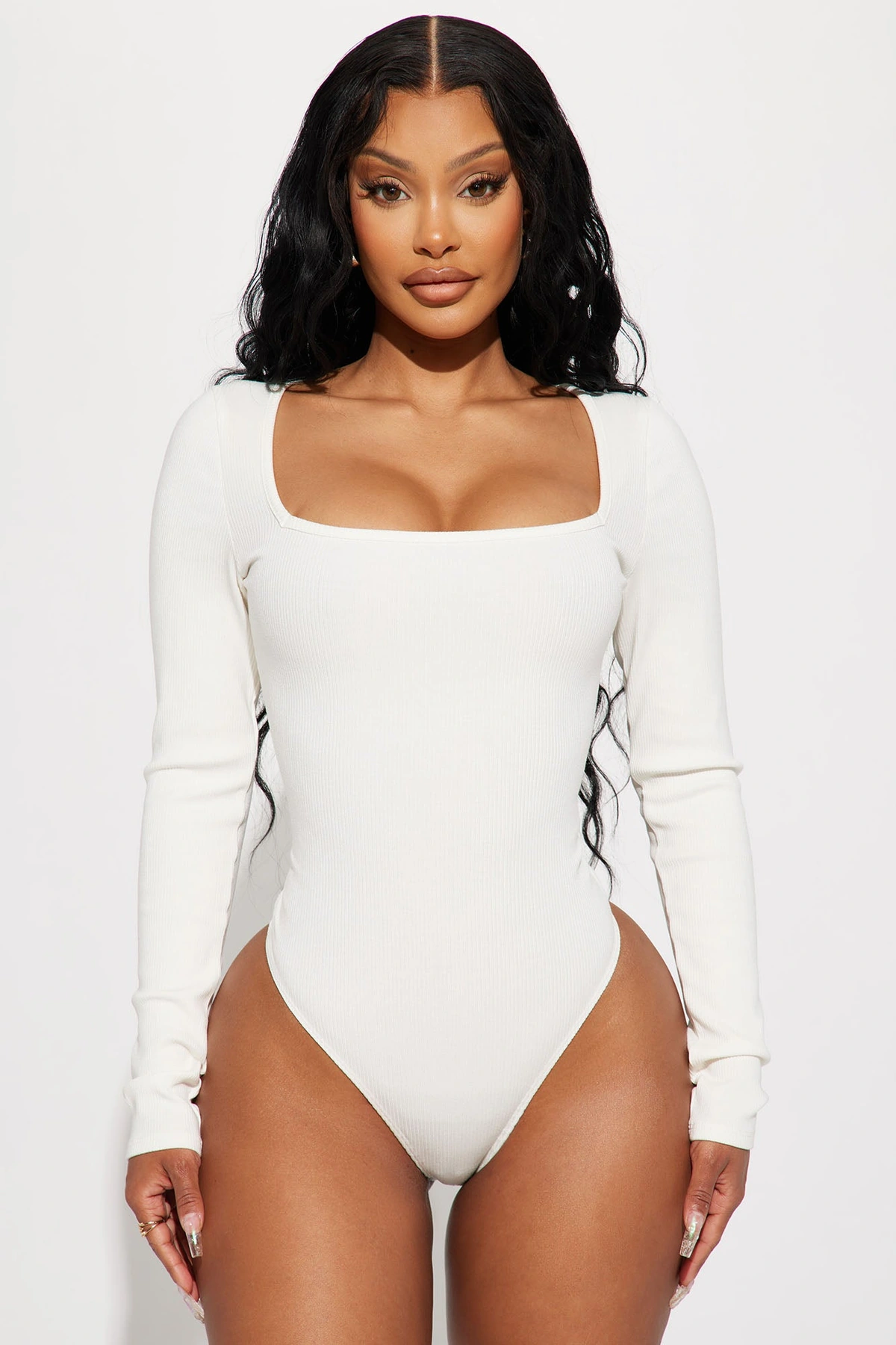 Arianna Snatched Bodysuit - Off White — Off Branco