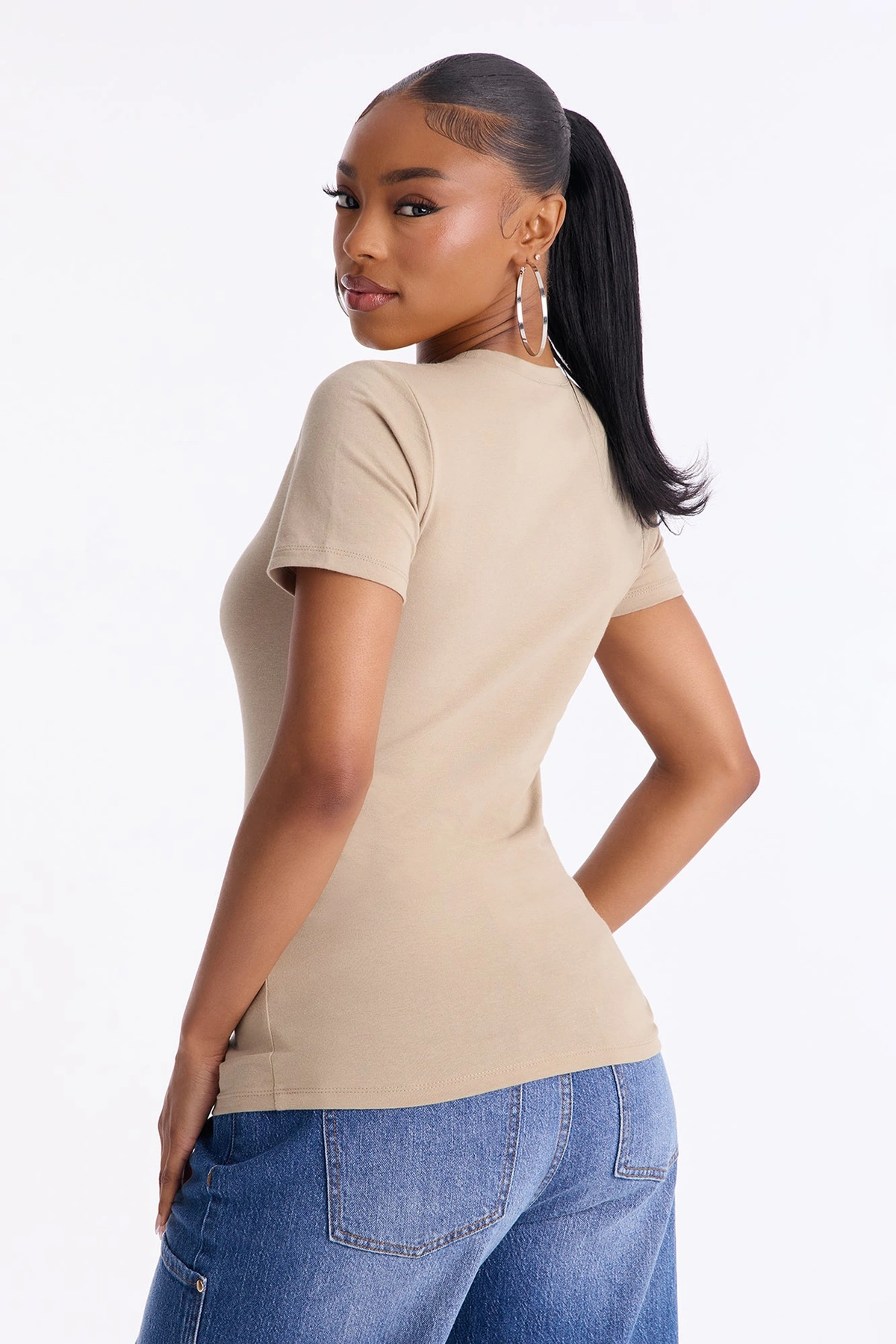 My Everyday Crew Neck Tee - Olive 1 — Verde-azeitona 1