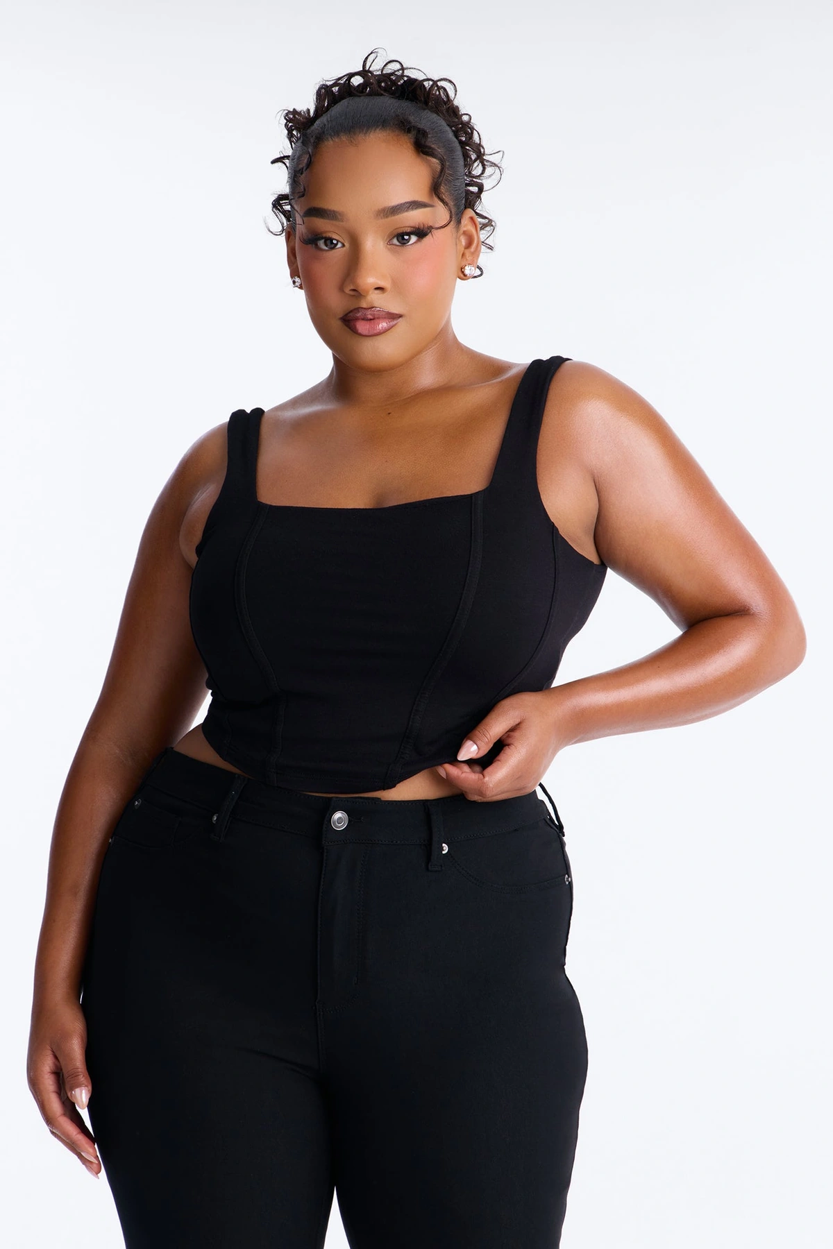 Amanza Corset Top - Black — Preto