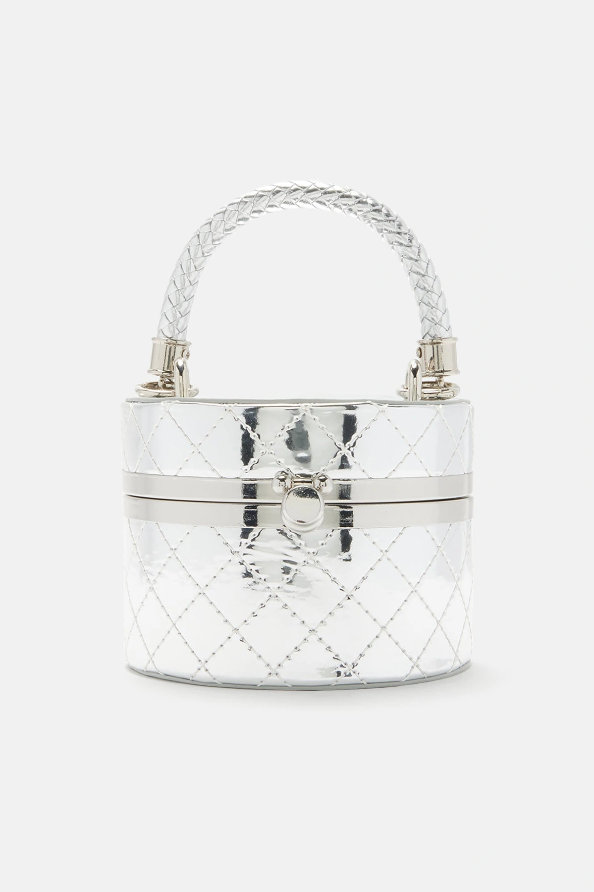 Here For The Drama Clutch - Silver — Prateado