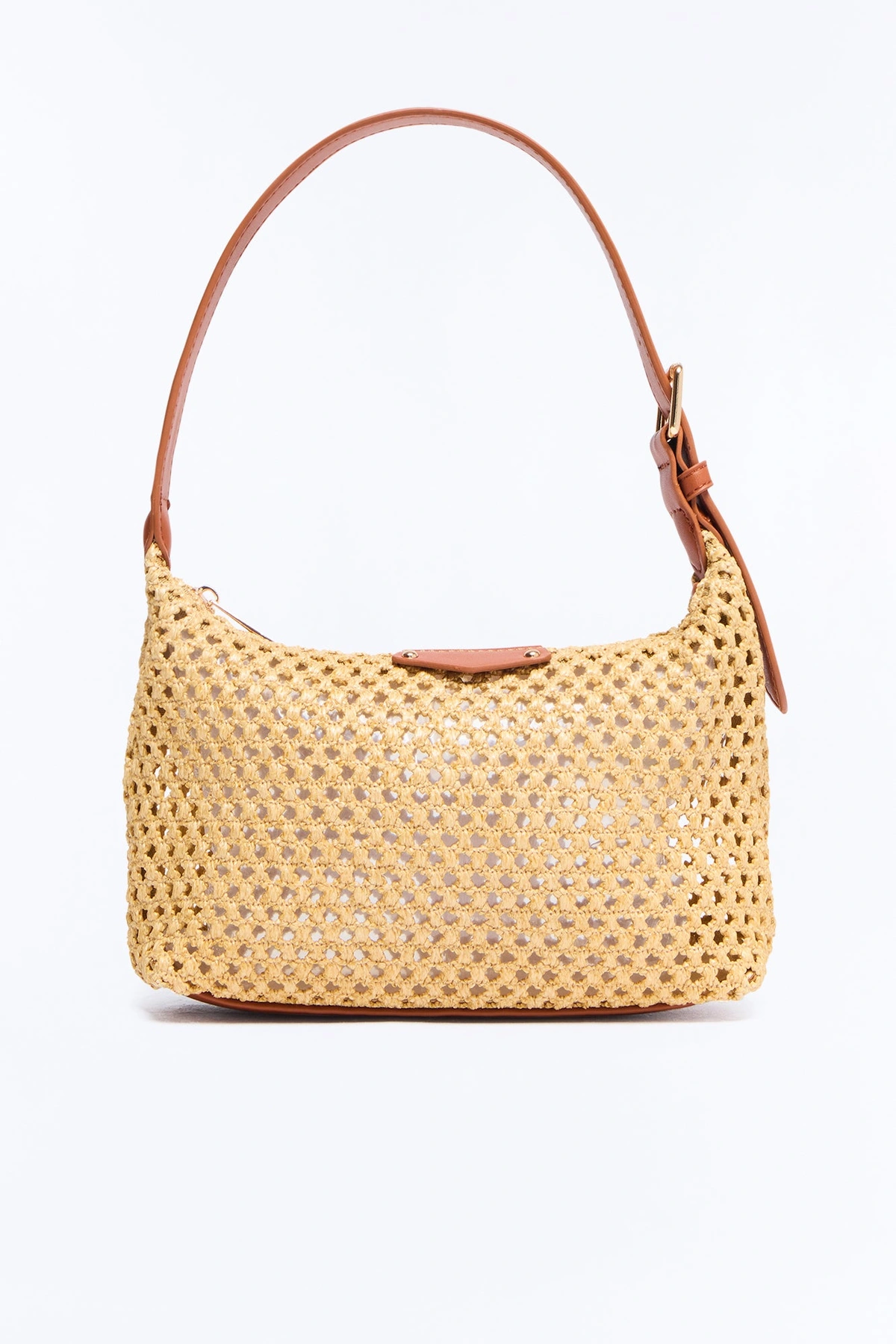 On A Warm Day Straw Shoulder Handbag - Natural/Combo — Natural/combinação