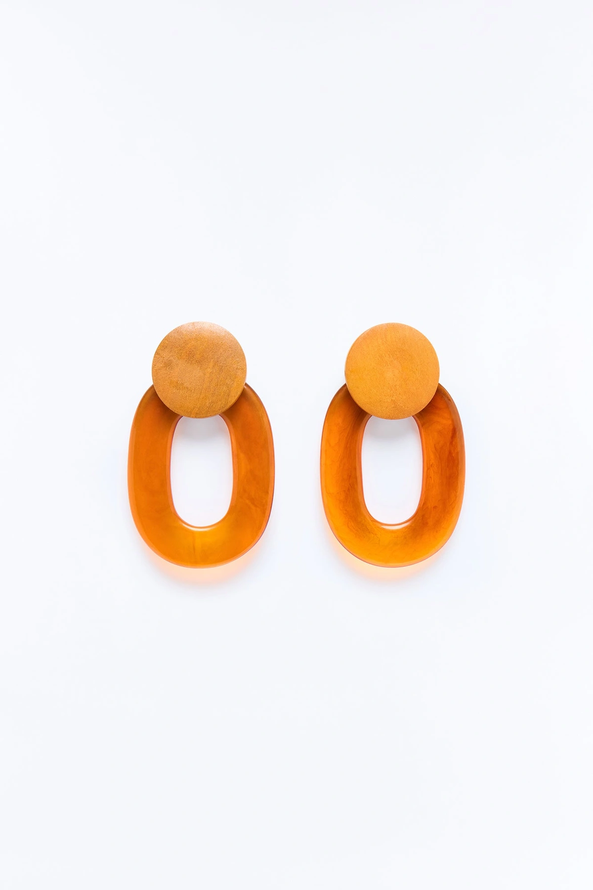 Take It Easy Drop Earrings - Brown — Castanho