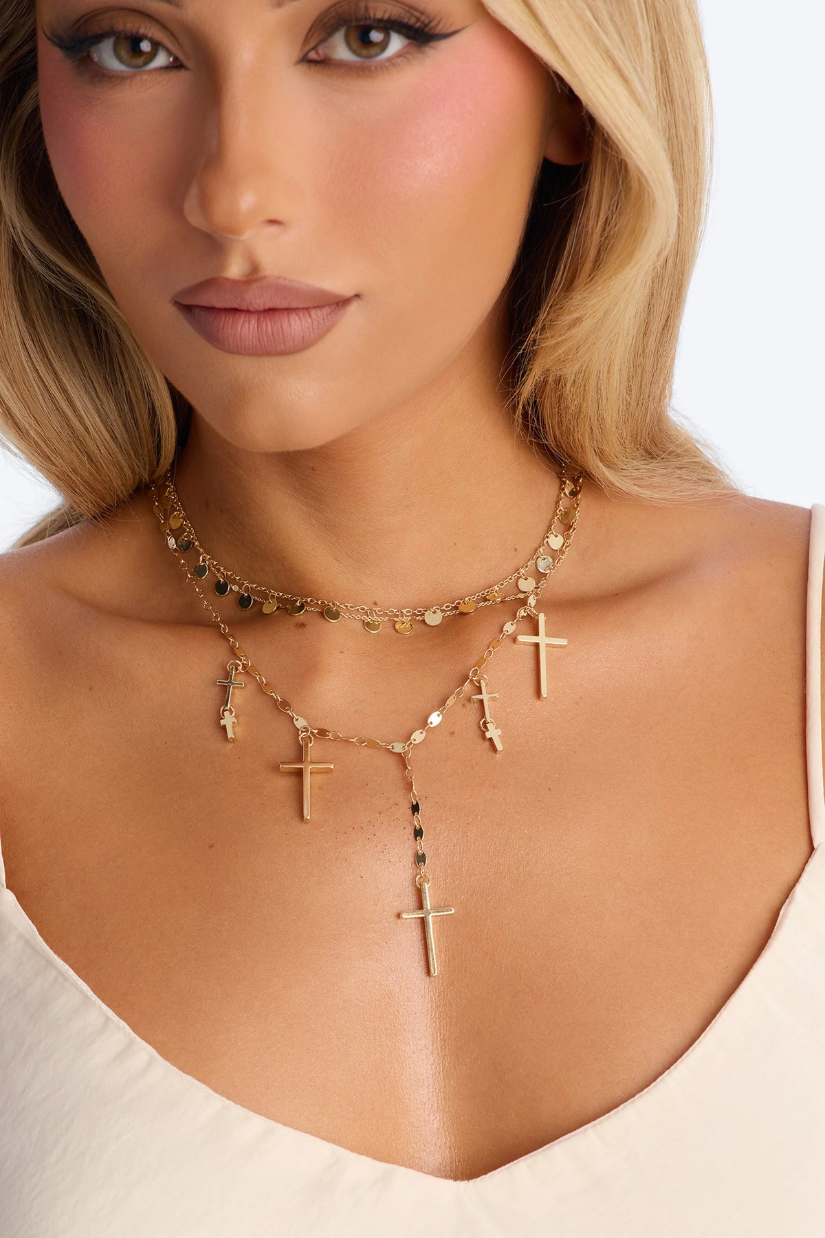 Good Aura Layered Necklace - Gold — Dourado