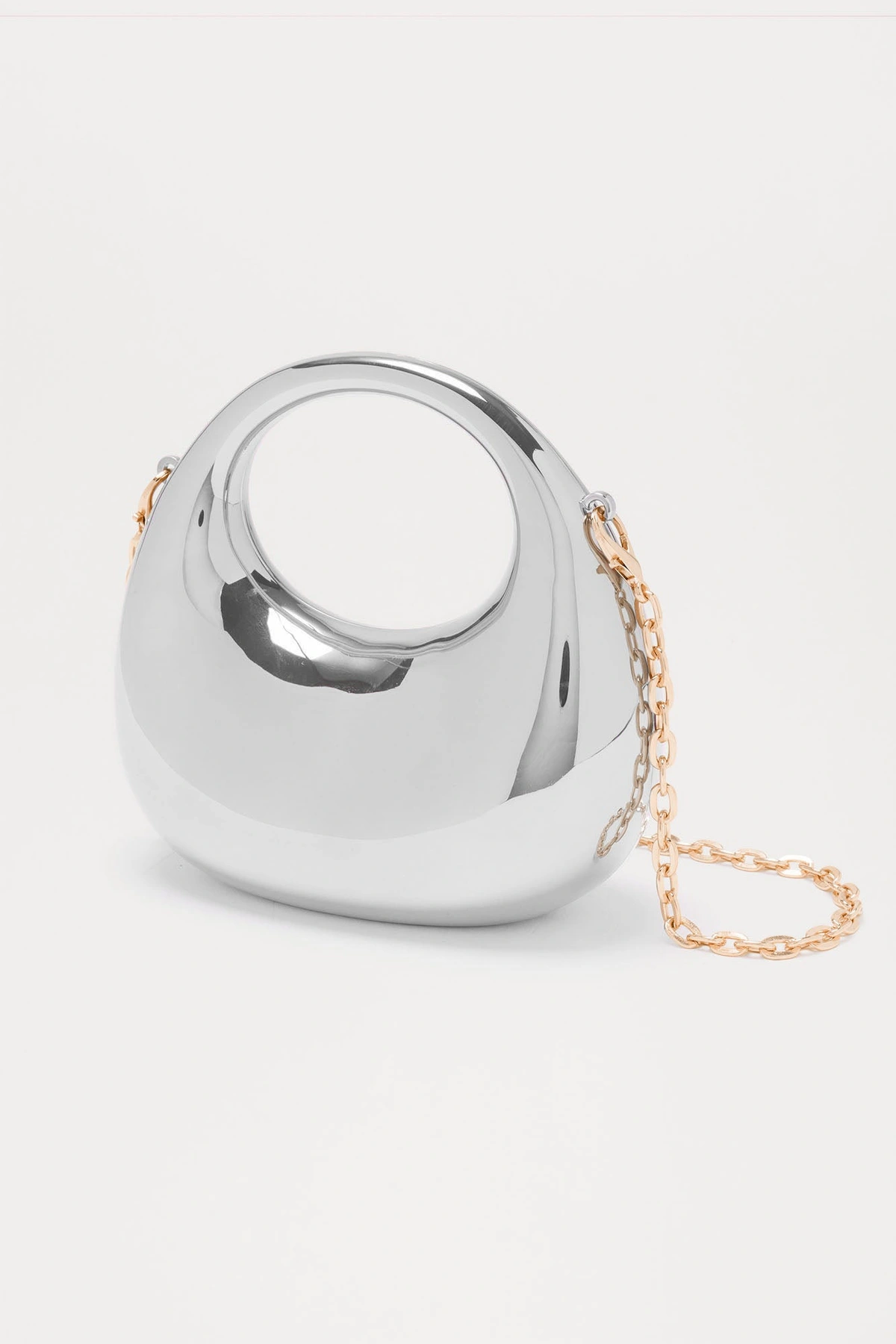 My Mini Me Metal Clutch - Silver — Prateado
