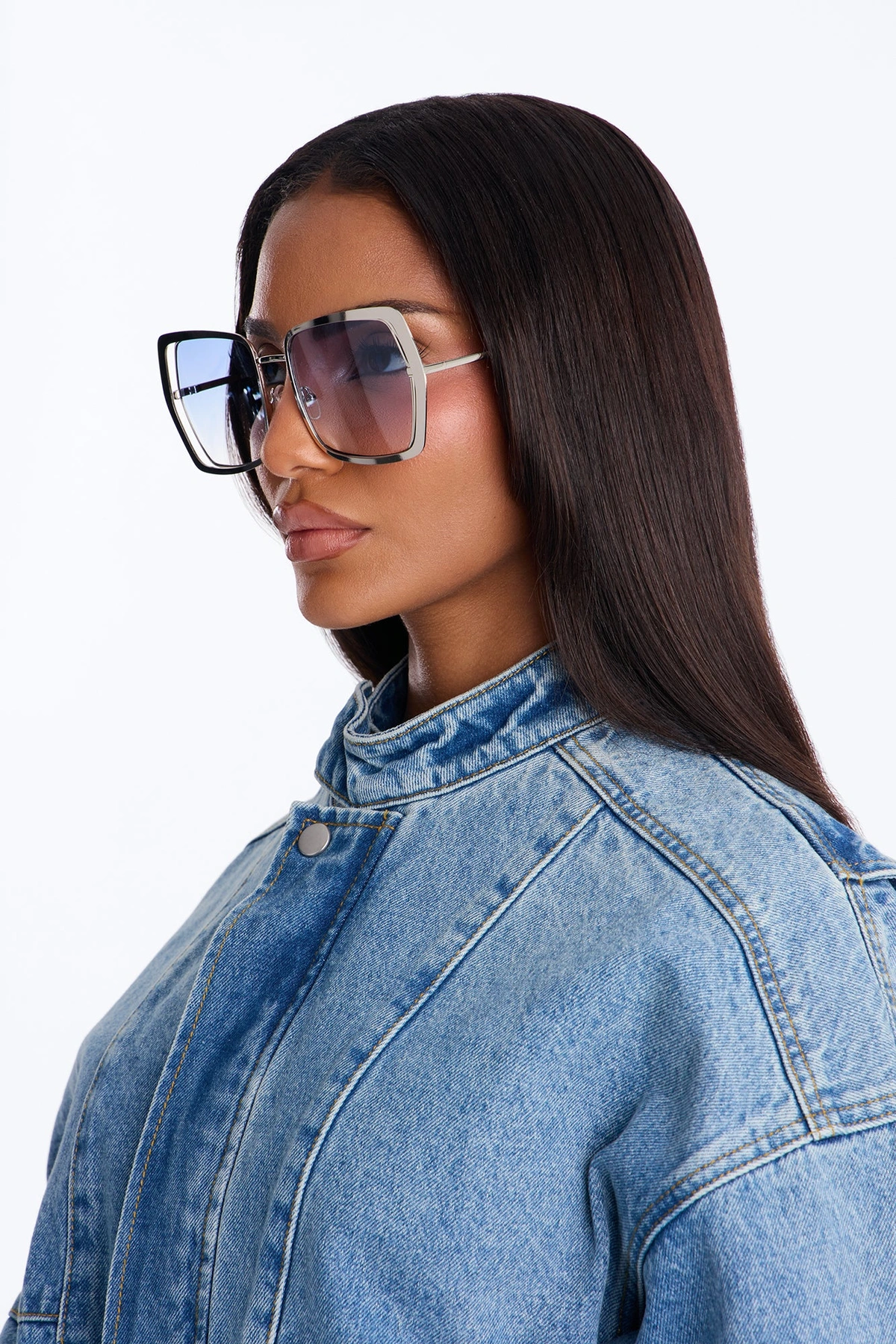Retro Rebel Sunglasses - Silver/Blue — Prateado/Azul