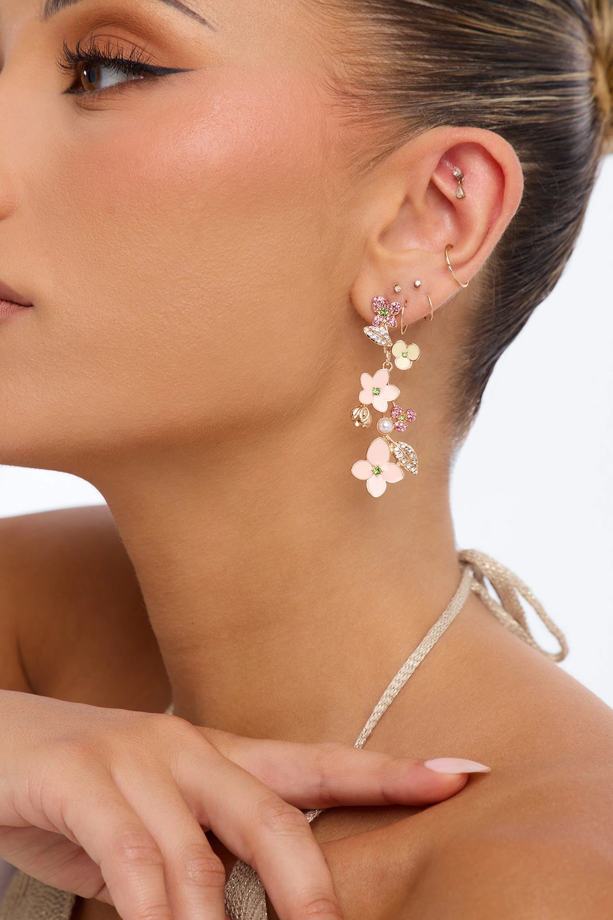 Darling You Drop Earrings - Pink/combo — Rosa/combinação