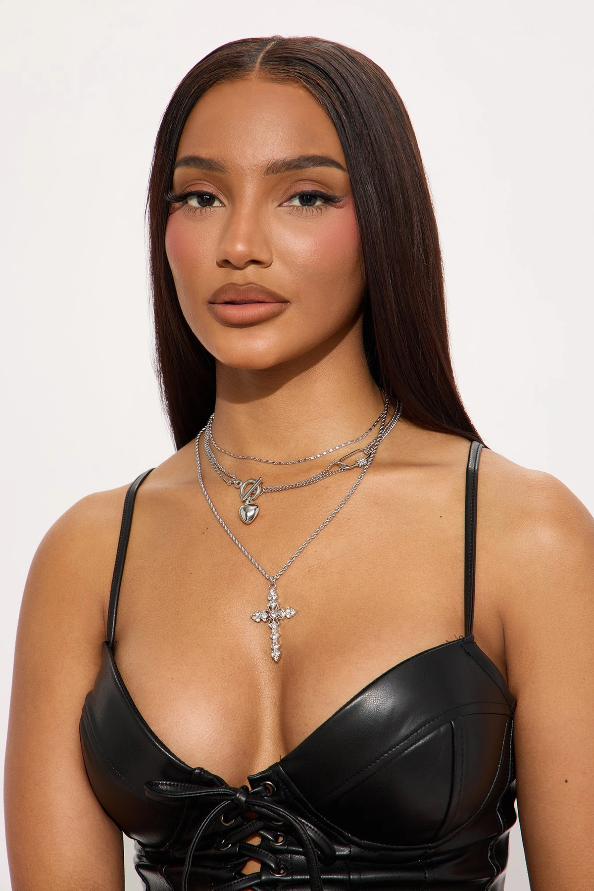 Just Watch Out Layered Necklace - Silver — Prateado