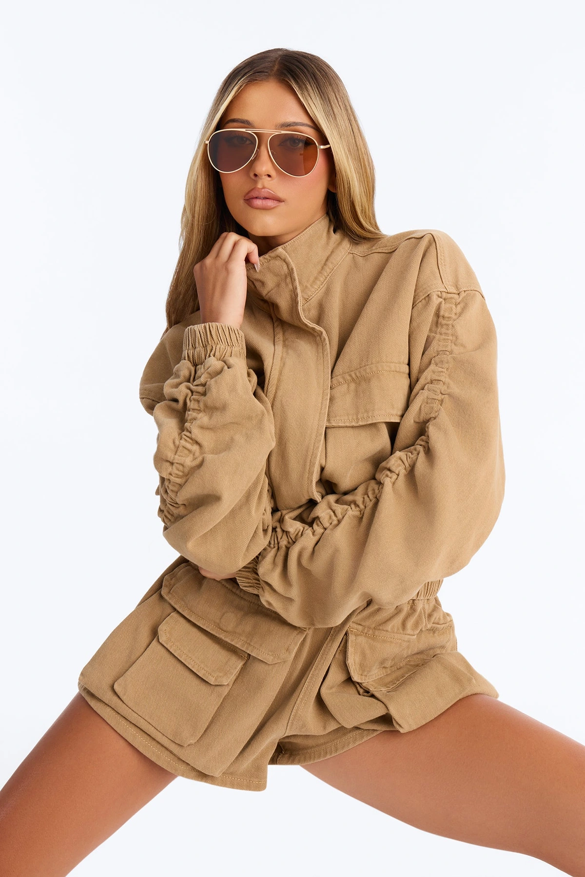 Off Golden Street Sunglasses - Gold/Brown — Dourado/Castanho