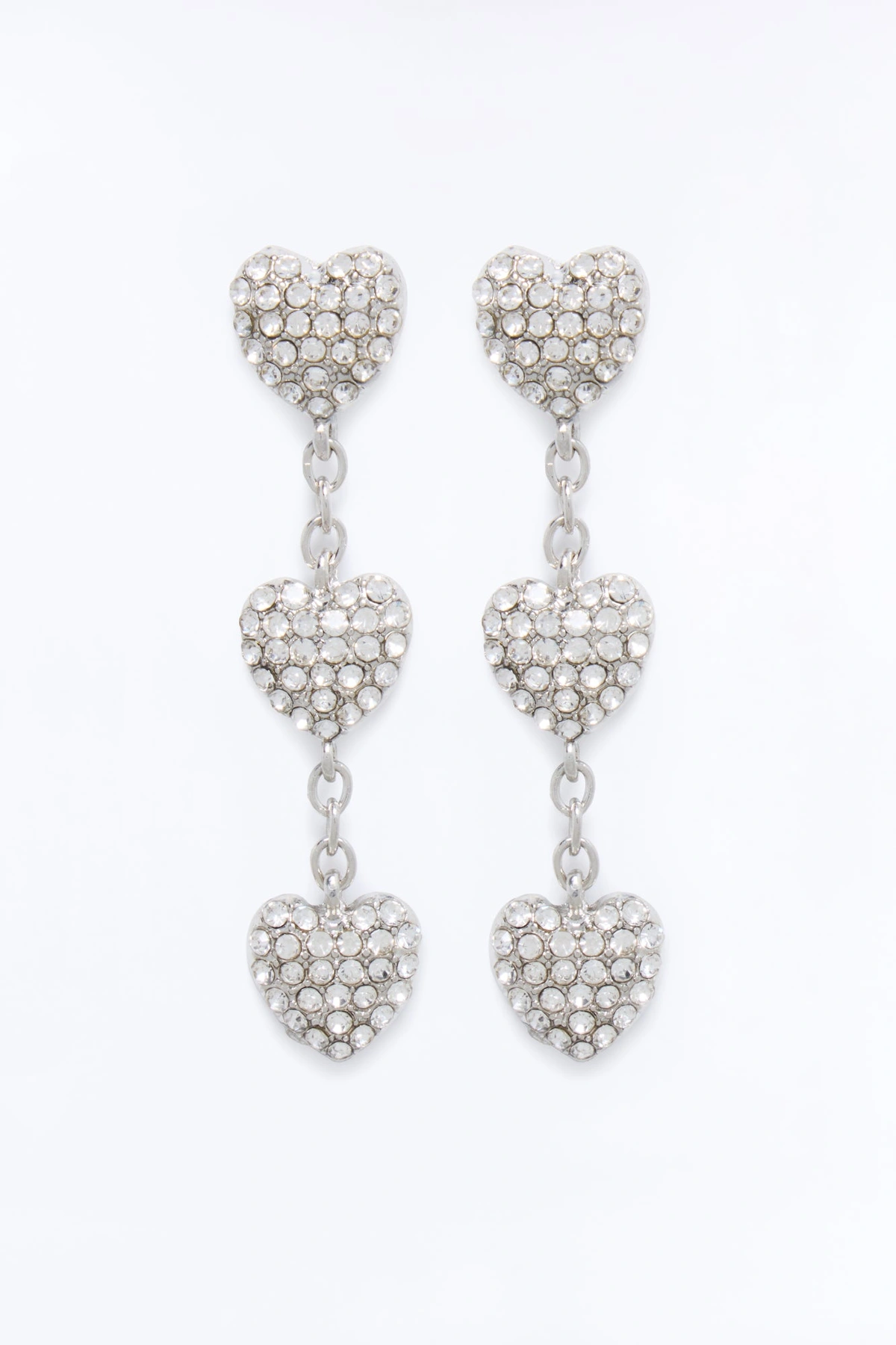 Crazy Over You Earrings - Silver — Prateado