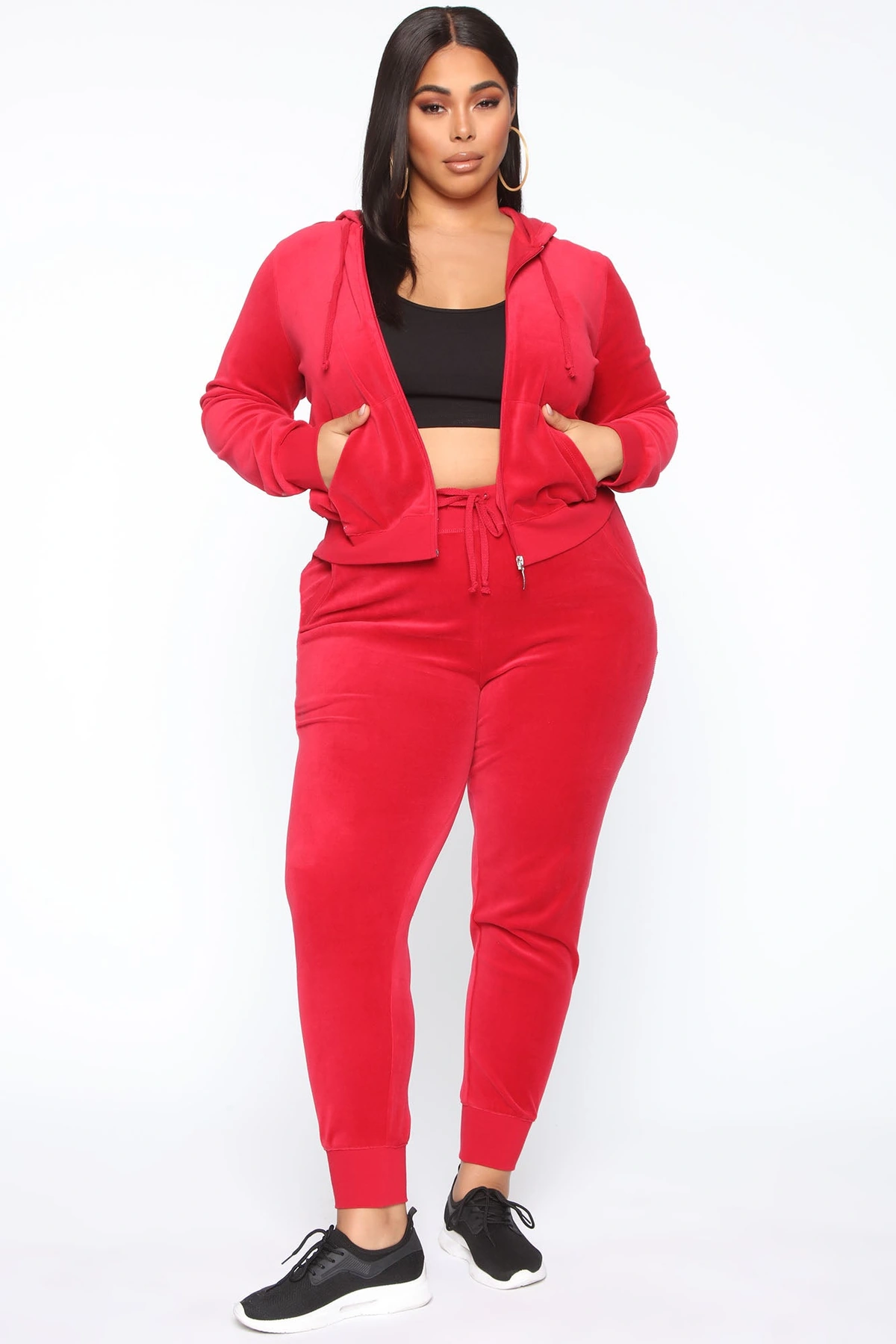 The Original Trendsetter Velour Set - Red — Vermelho
