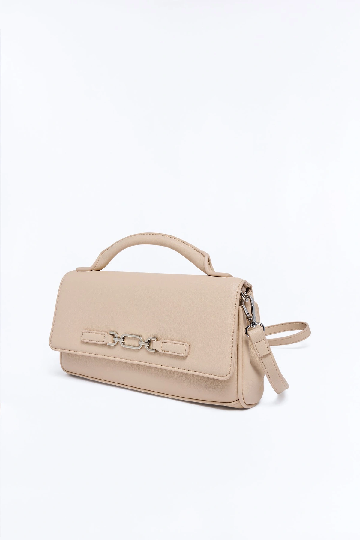 Whatever She Wants Faux Leather Crossbody Handbag - Cream — Creme