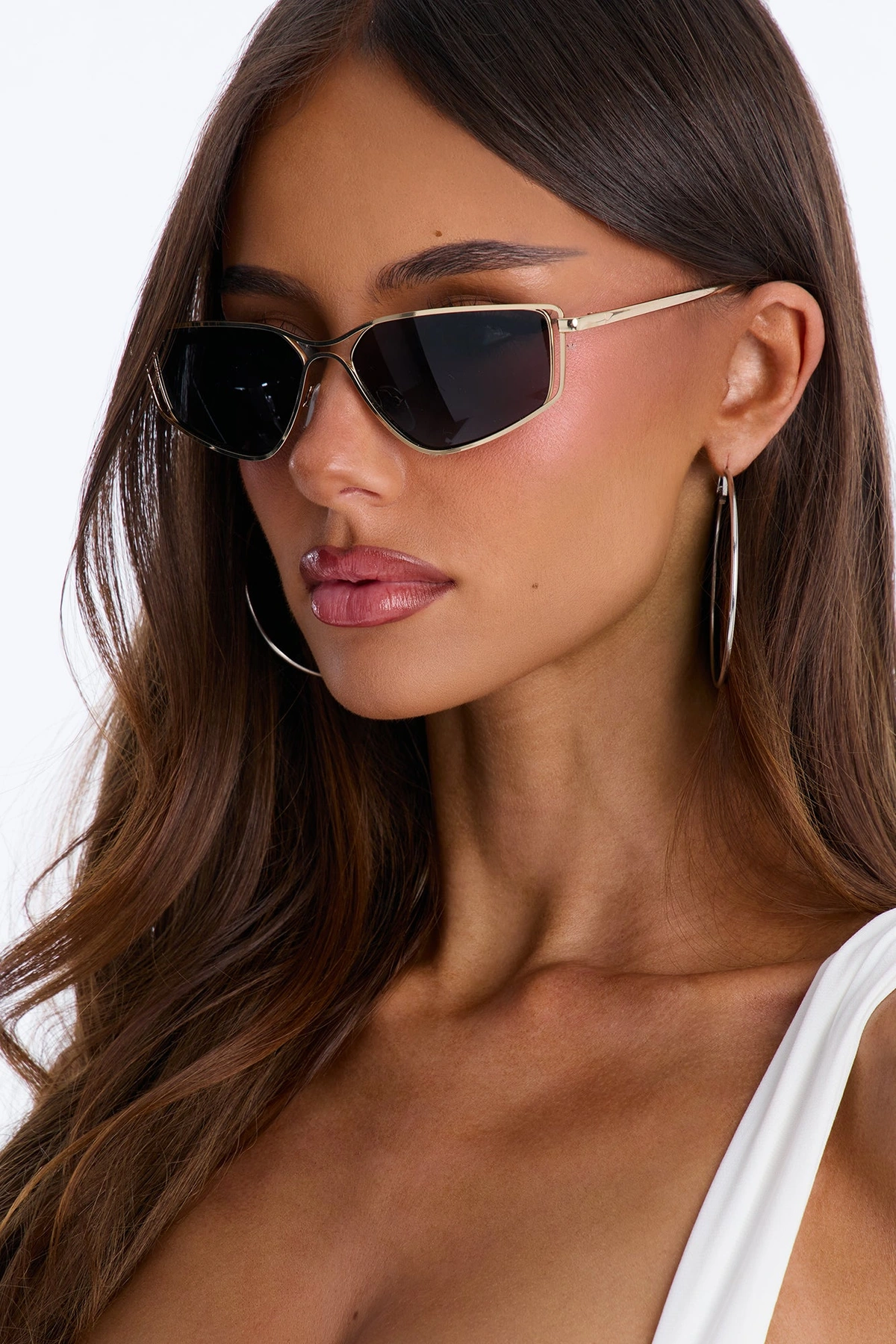 Day In LA Sunglasses - Gold/Black — Dourado/Preto