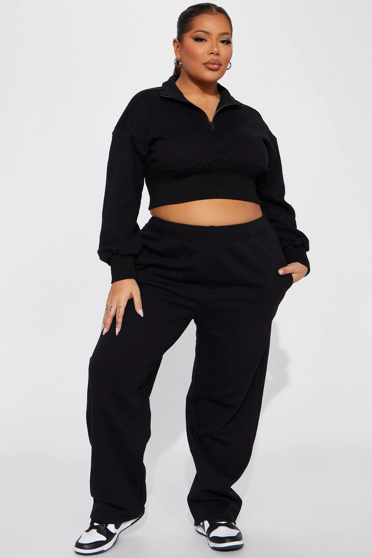 Its Always Casual Pant Set - Black — Preto