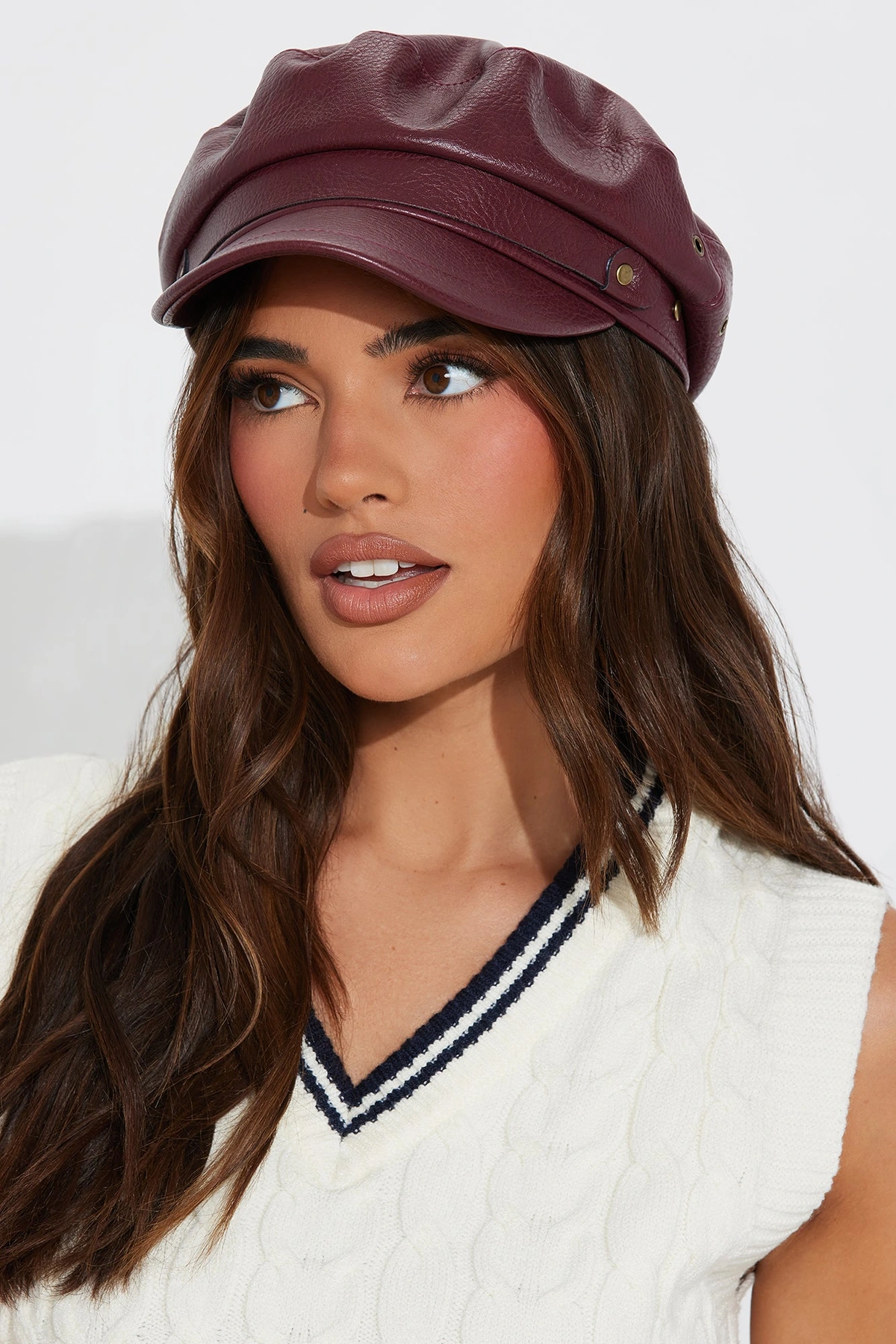 Move Aside II Cabbie Hat - Burgundy — Bordô