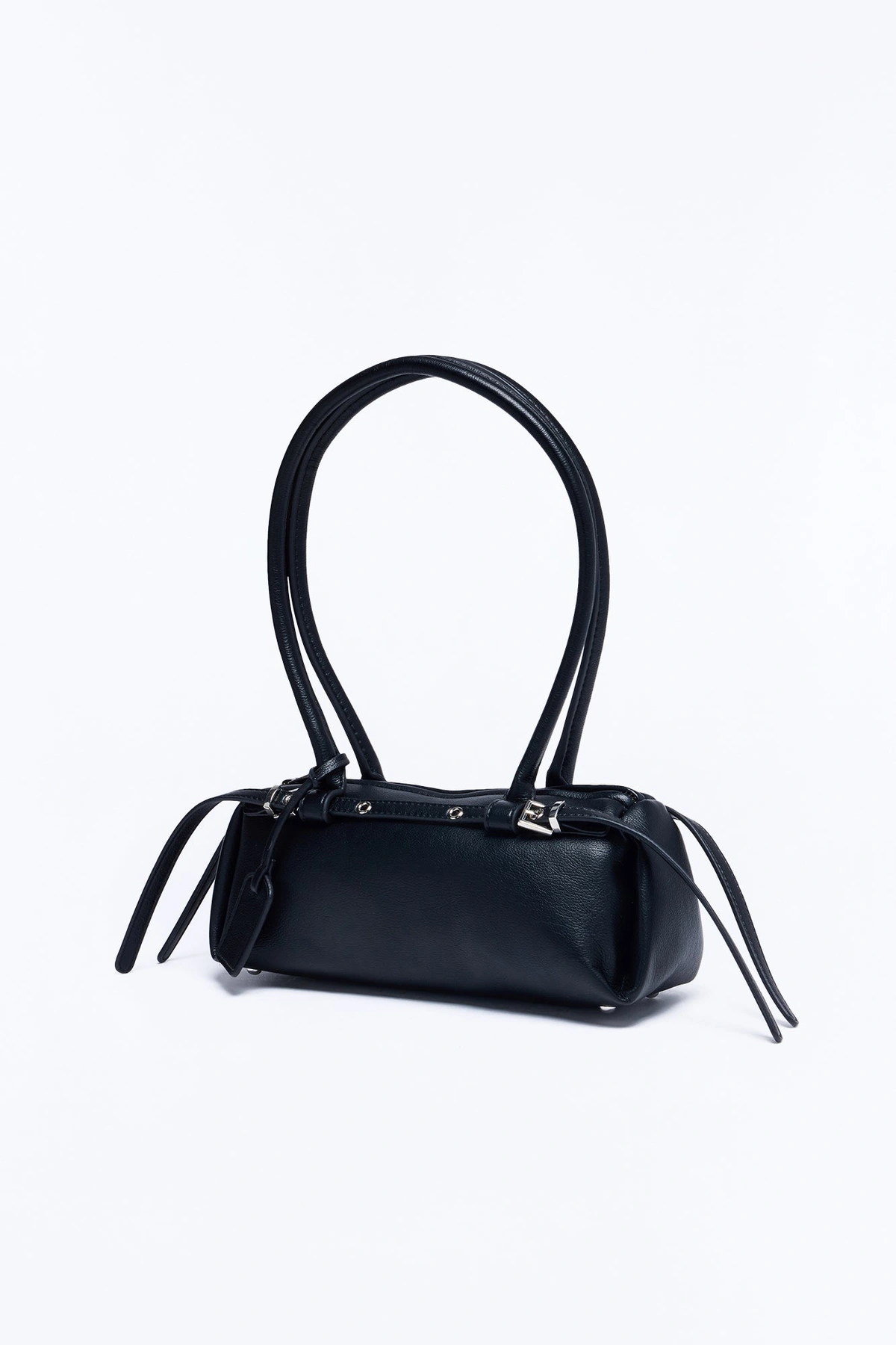 Never Lost Faux Leather Shoulder Handbag - Black — Preto