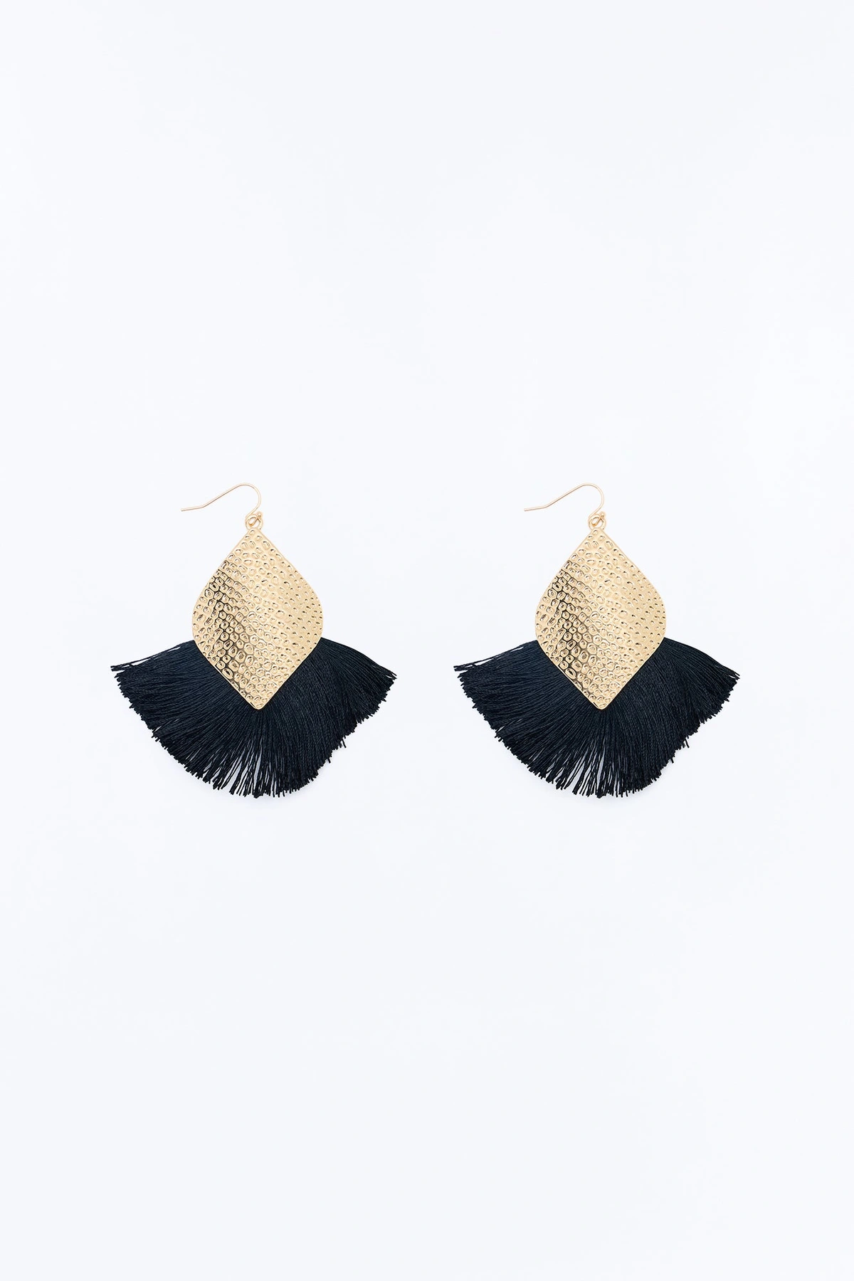 Yacth Party Drop Earrings - Black/Gold — Preto/Dourado