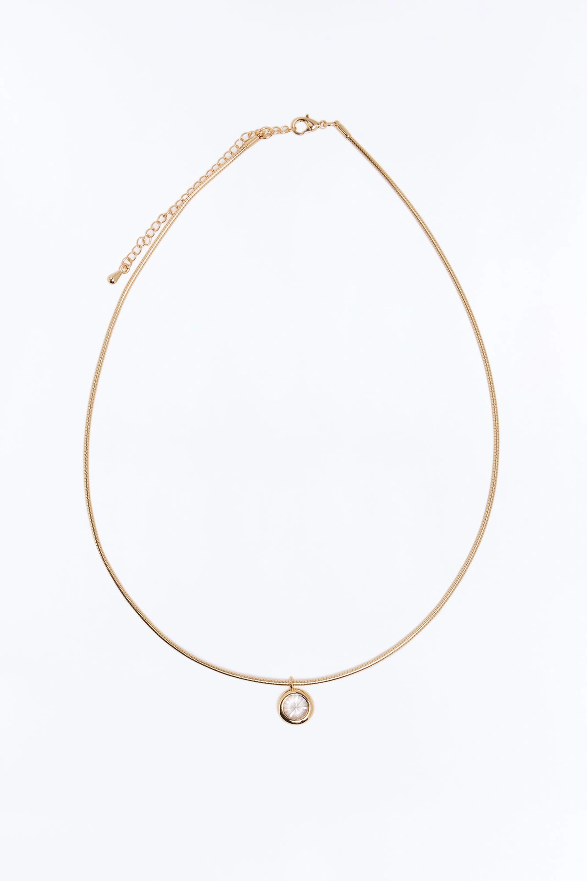 Lumi Rhinestone Necklace - Gold — Dourado