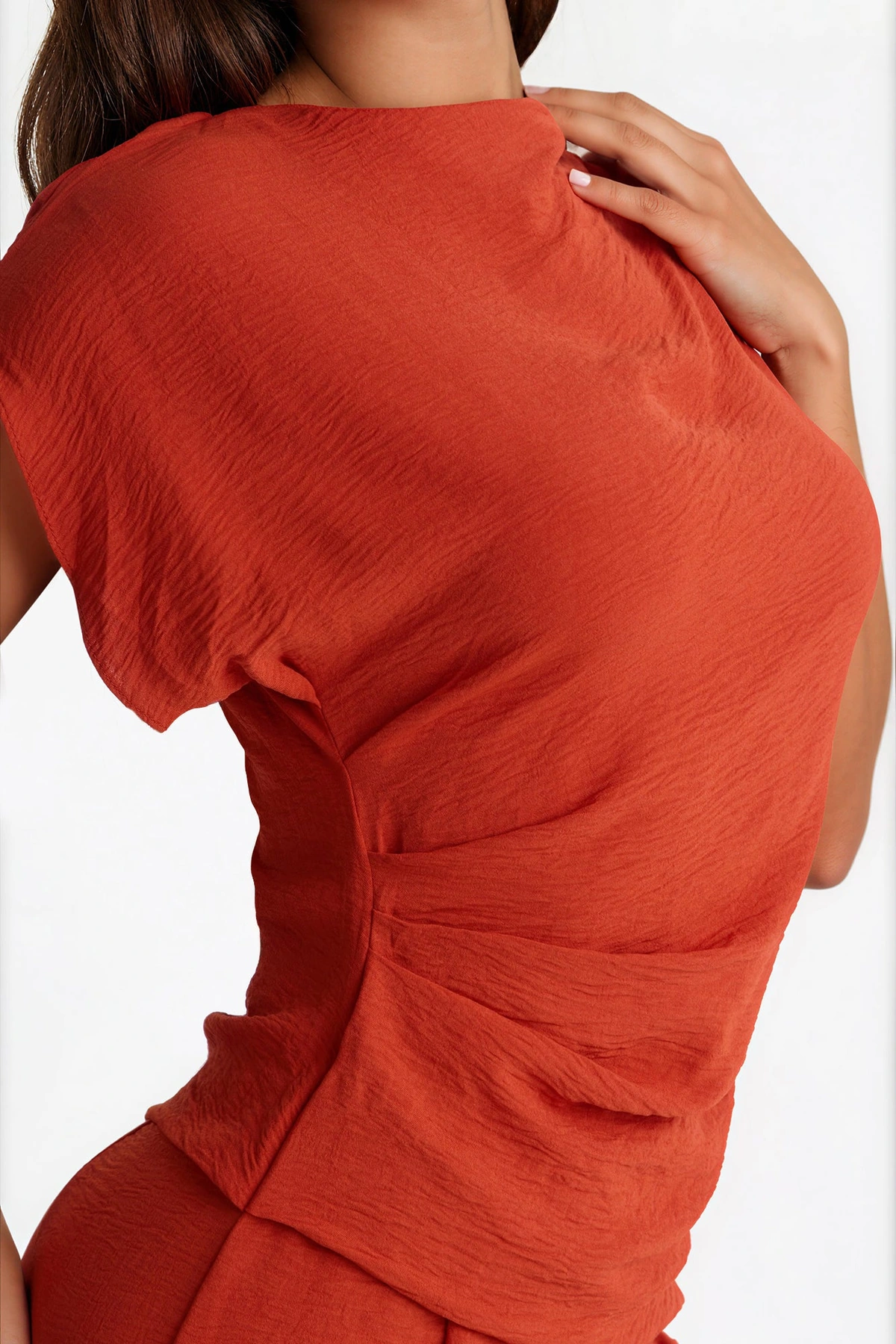 Best Influence High Neck Jumpsuit - Rust — Ferrugem