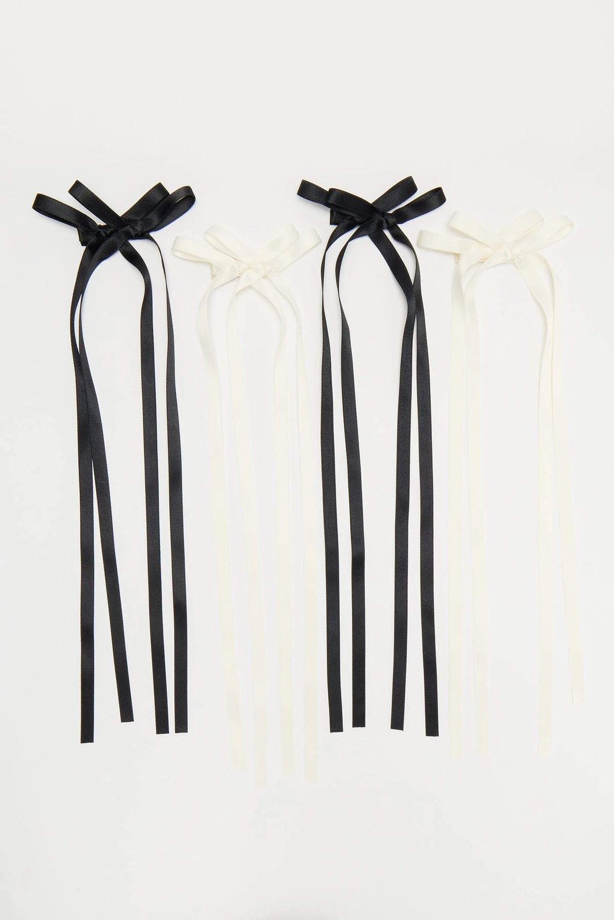 All Dolled Up Hair Clip Set - Black/White — Preto/Branco