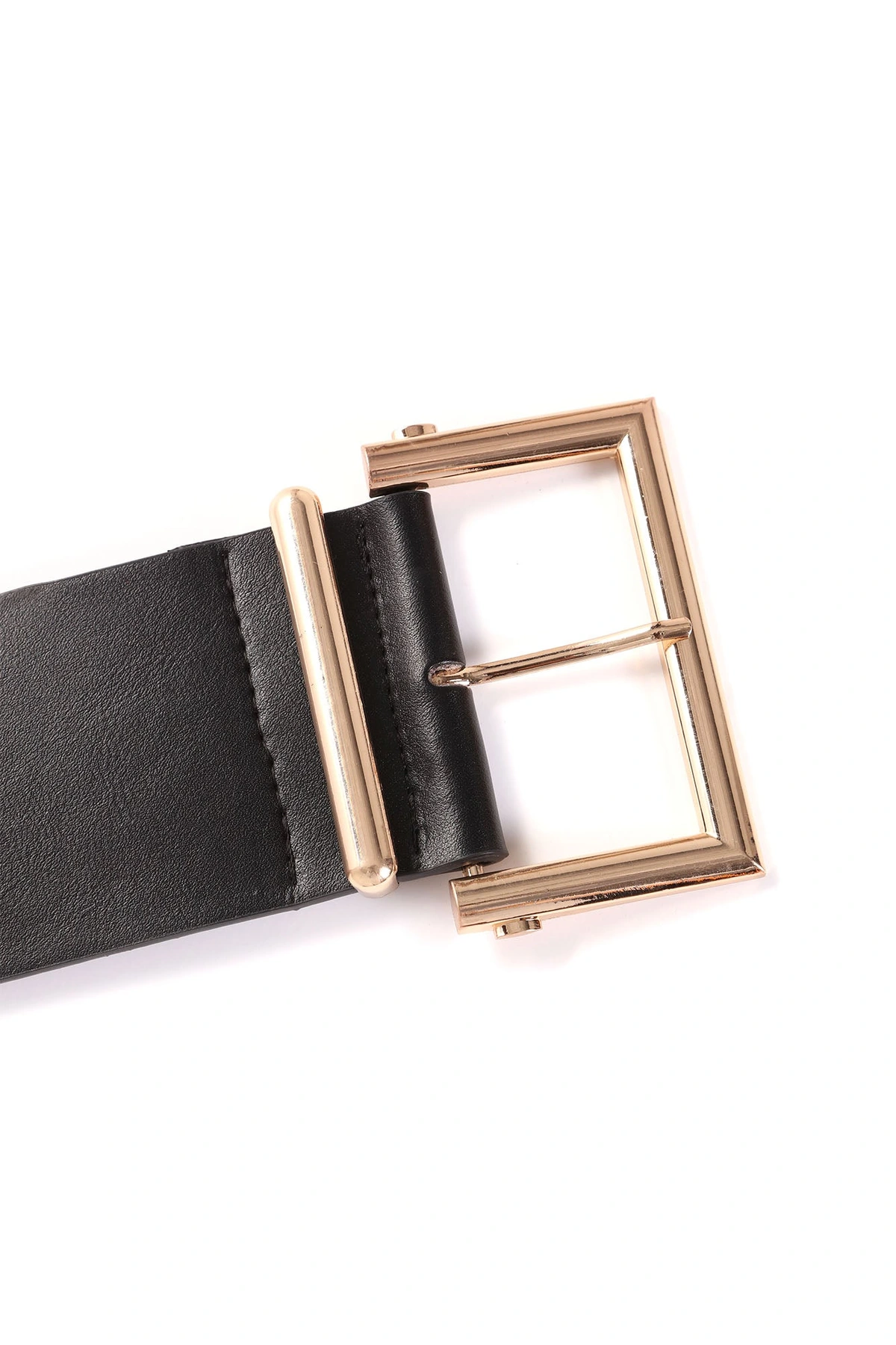 On A New Level Wide Belt - Black — Preto