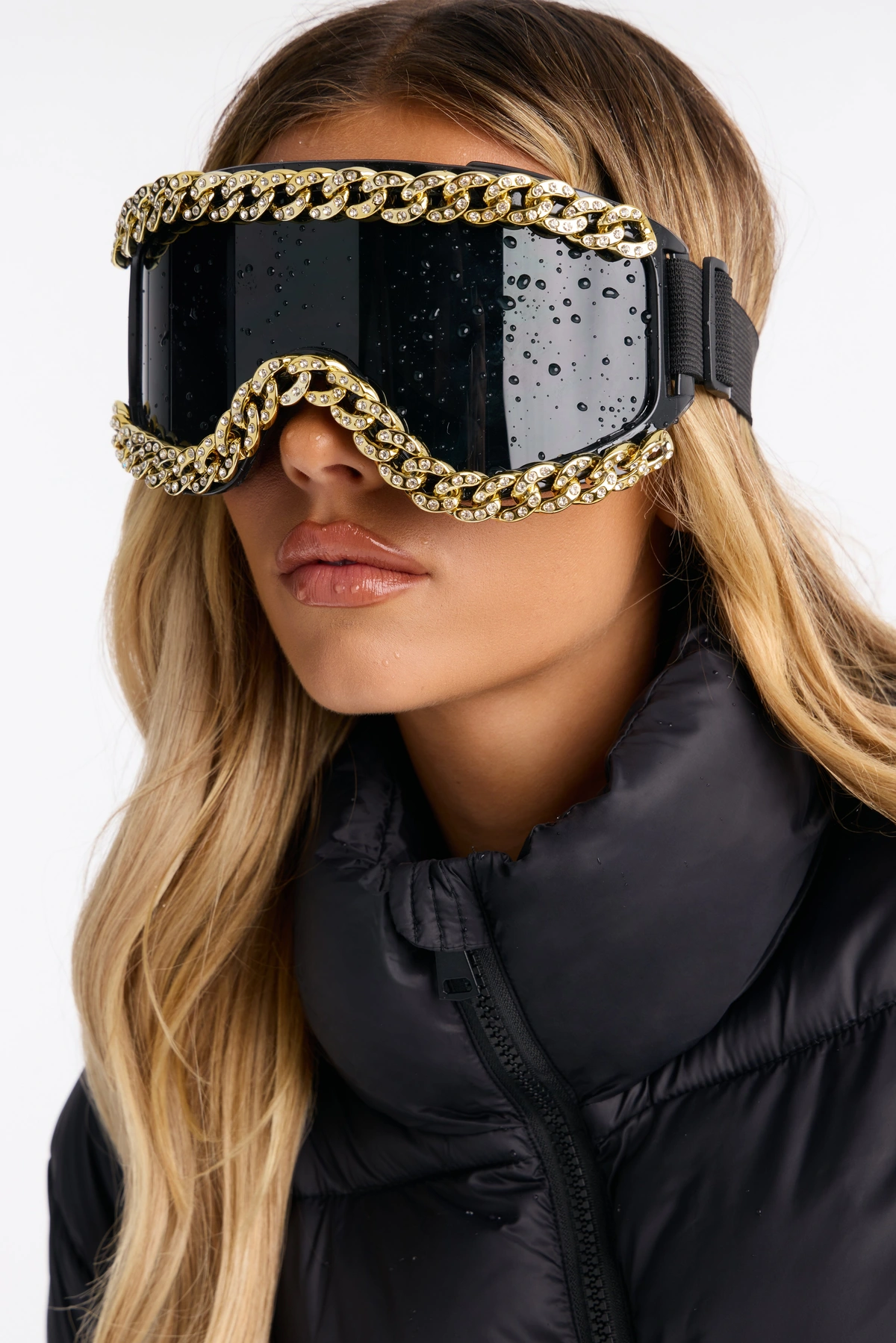 Bass Head Goggles - Gold/Black — Dourado/Preto