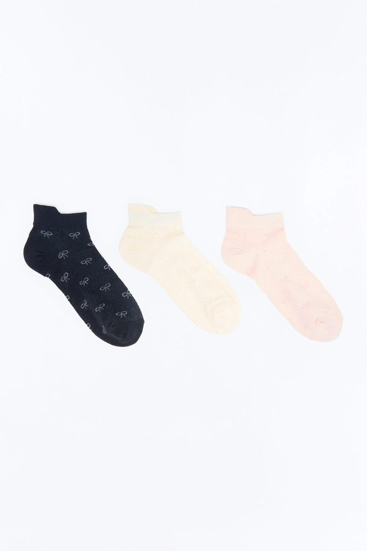 Talk About Me 3 Piece Socks Set - Ivory/combo — Marfim/combinação