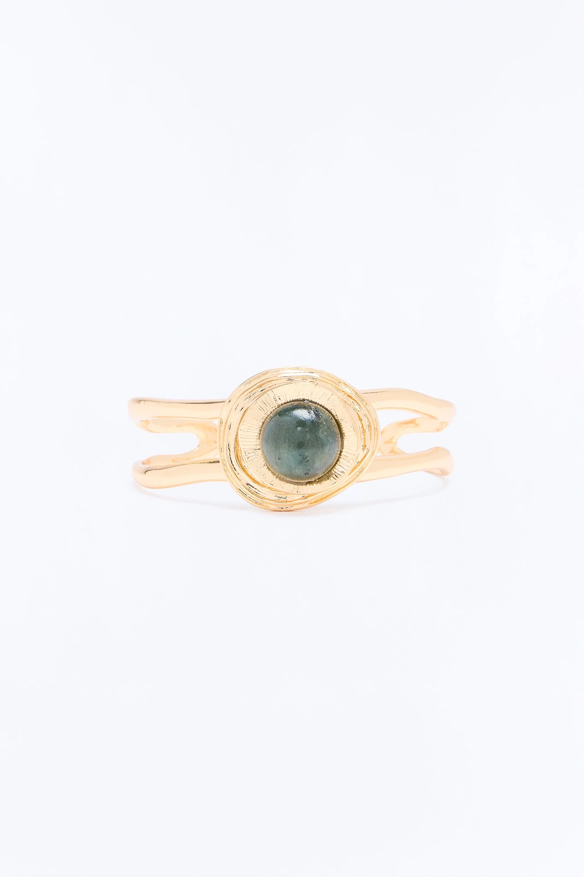 Maldives Cuff Bracelet - Gold/Green — Dourado/Verde