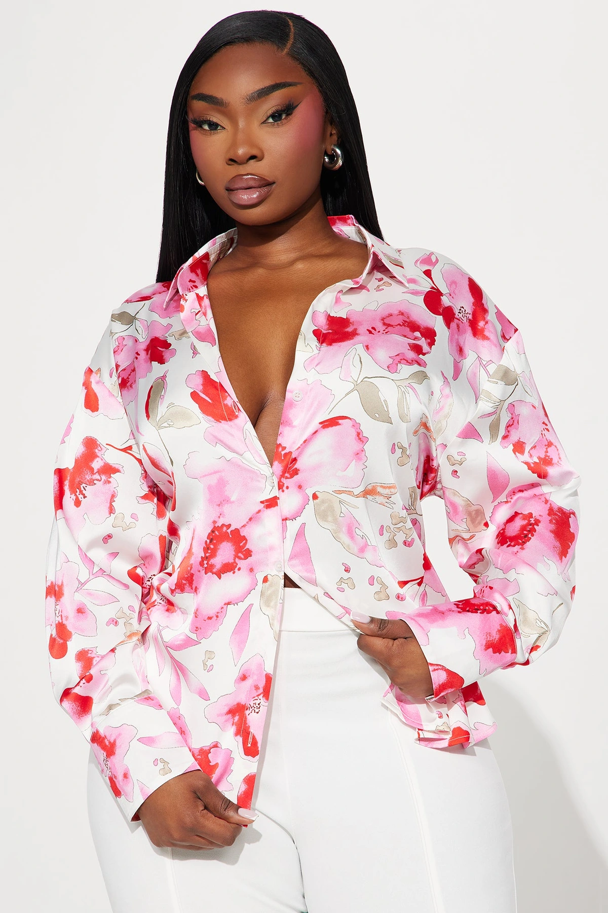 Primrose Floral Shirt - Ivory/combo — Marfim/combinação