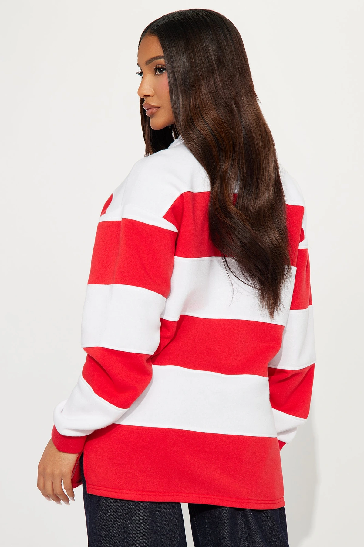 Katie Rugby Striped Polo - Red/combo — Vermelho/combinação