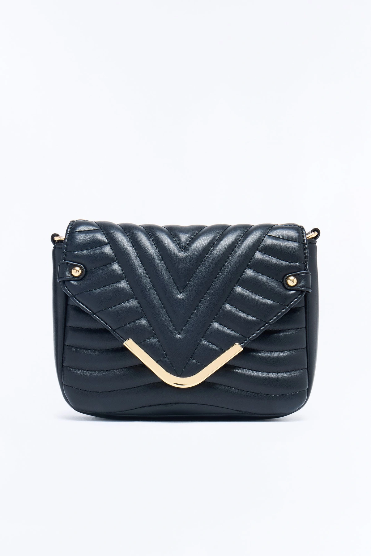 The Night Is Young Faux Leather Crossbody Handbag - Black — Preto