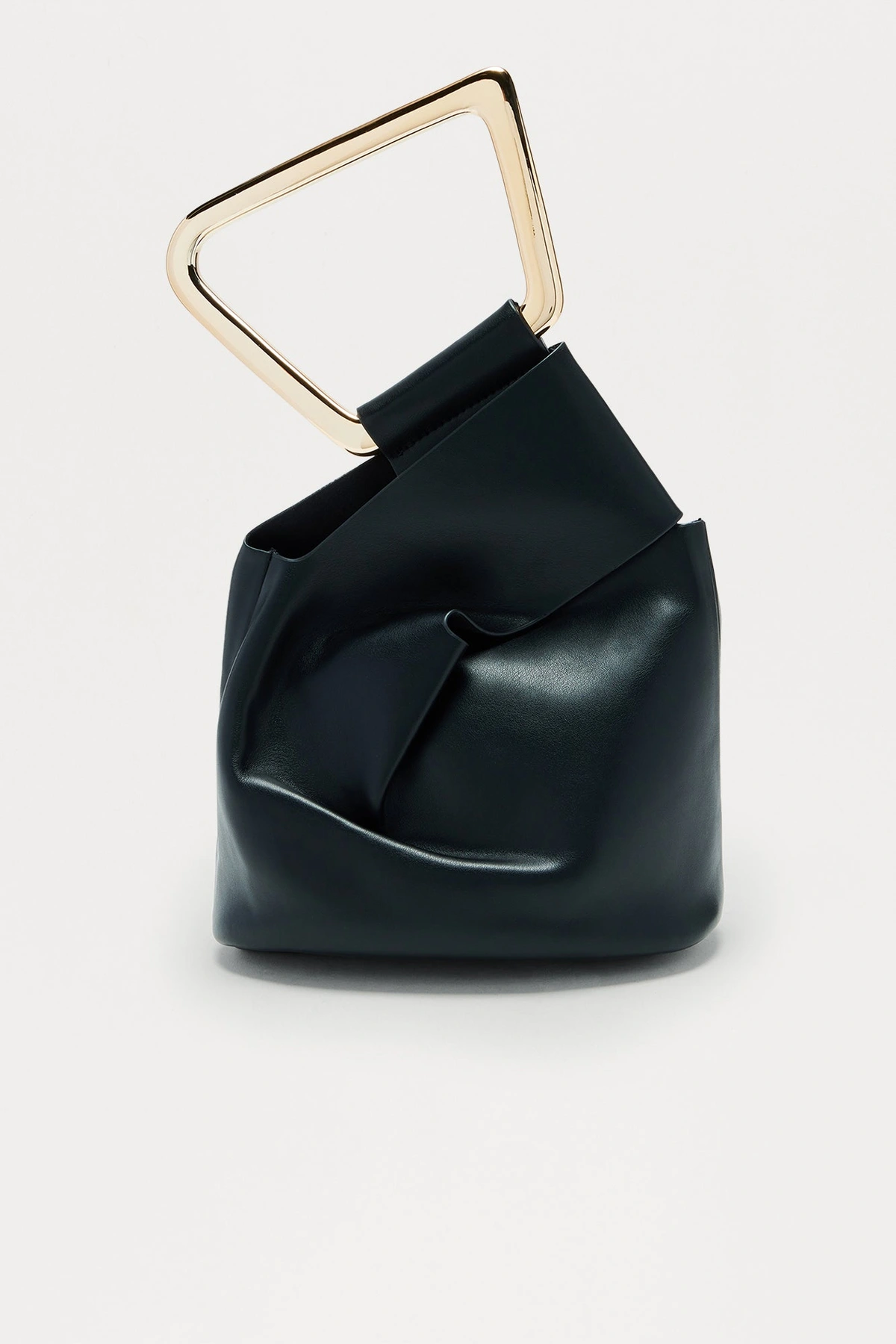 Jocelyn Faux Leather Clutch - Black — Preto