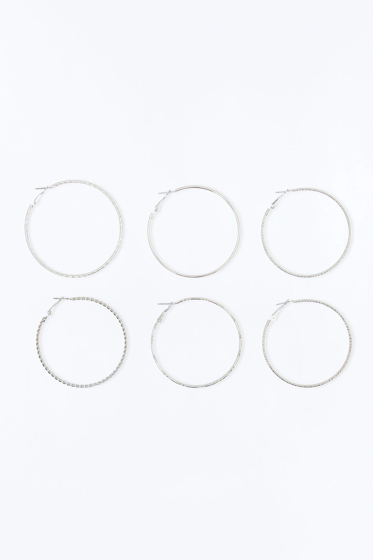 Everyday Essential 6 Pair Multi Earring Set - Silver — Prateado