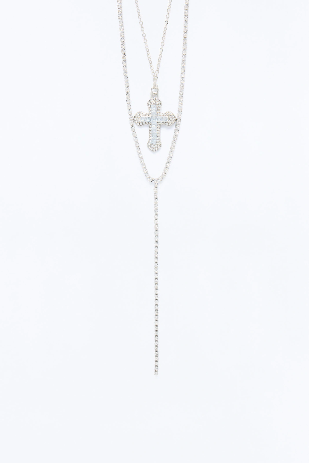 Believe In This Layered Necklace - Silver — Prateado