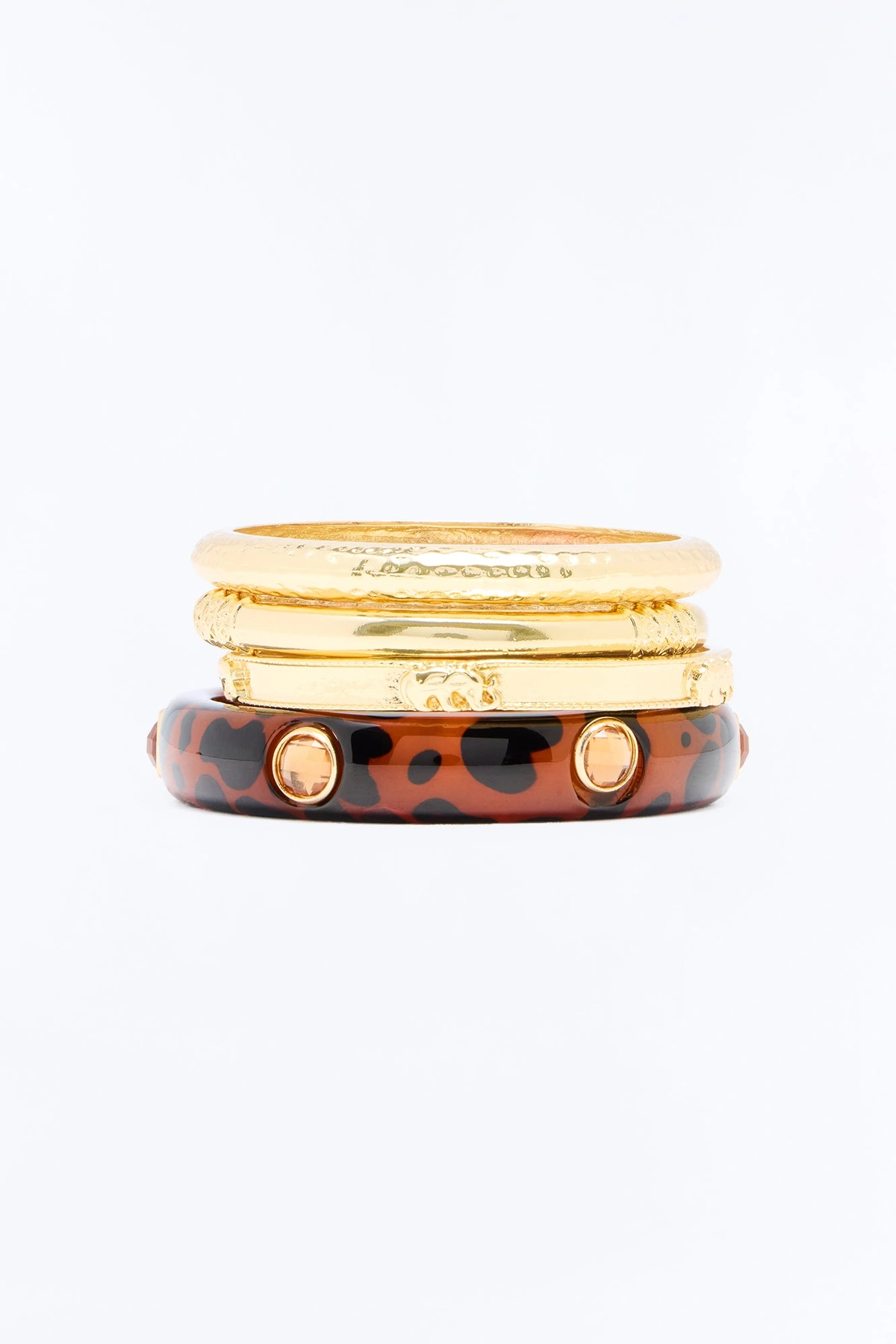 Terra Muse 4 Piece Bracelet Set - Gold/Brown — Dourado/Castanho