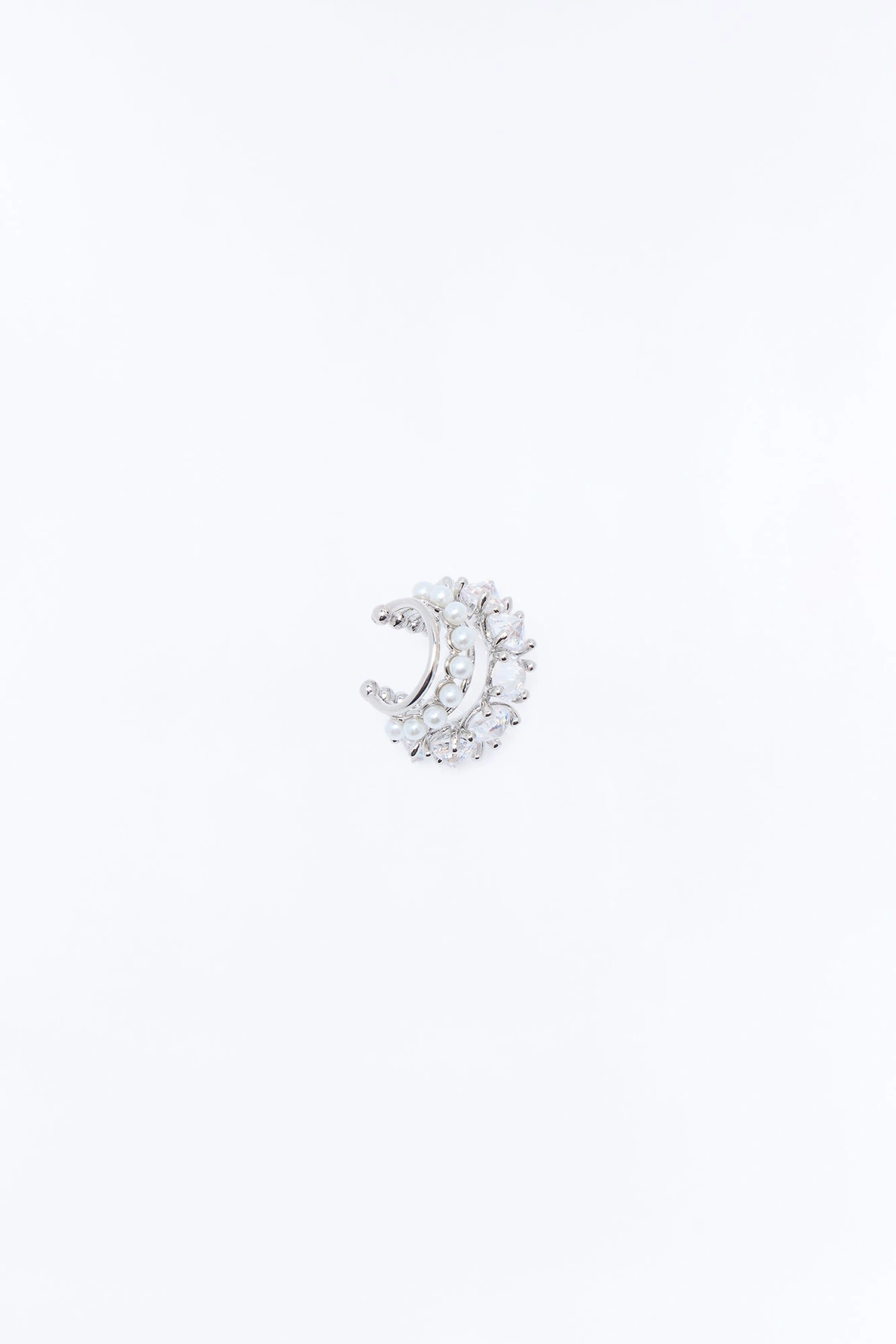 Bling Piece Ear Cuff - Silver/Combo — Prateado/combinação