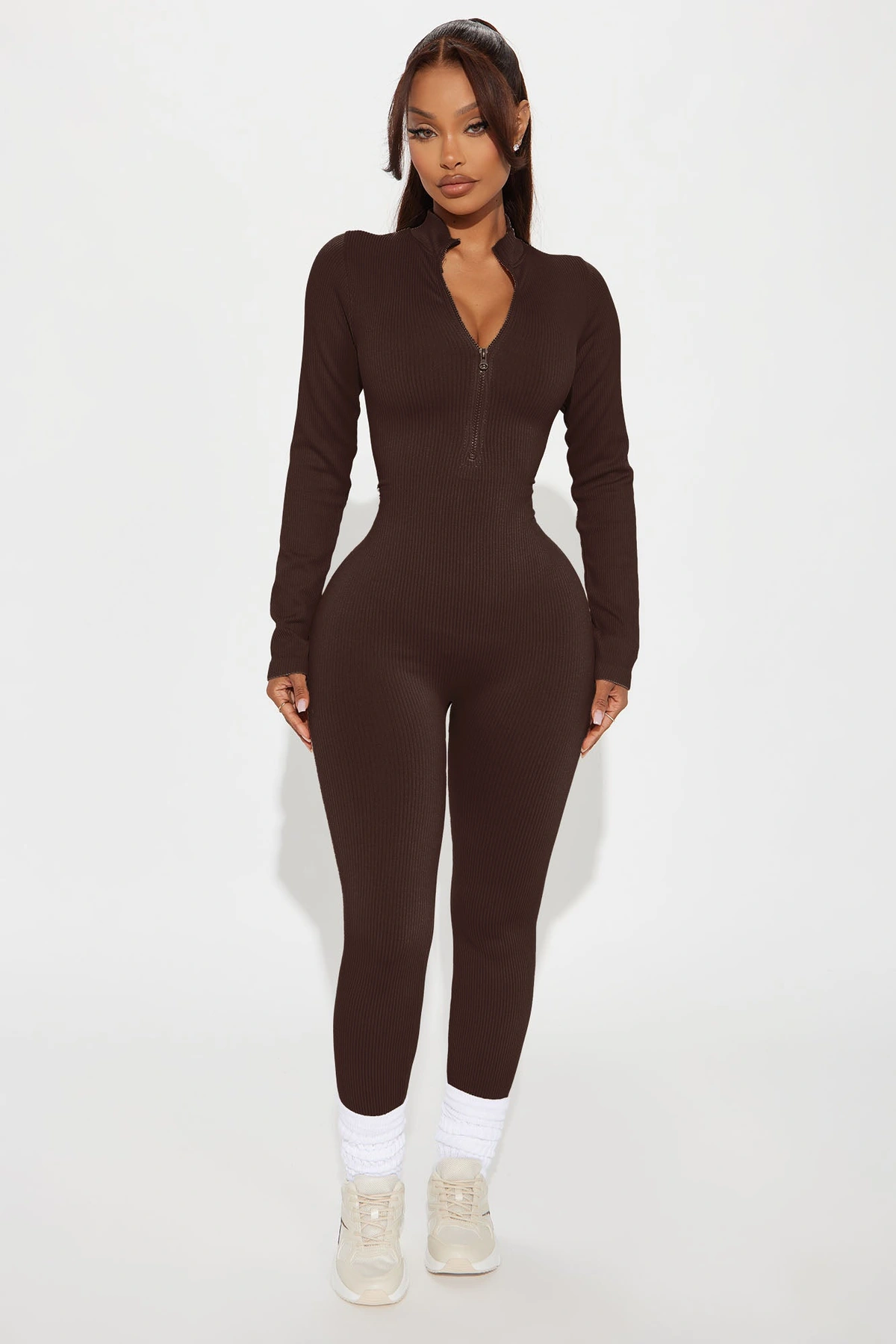 Chloe Seamless Jumpsuit - Chocolate — Chocolate
