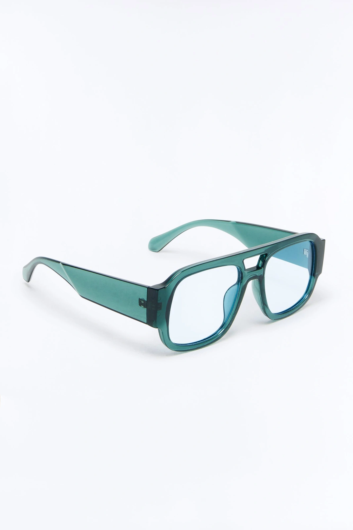 Jet Set Aviator Sunglasses - Teal — Verde-petróleo