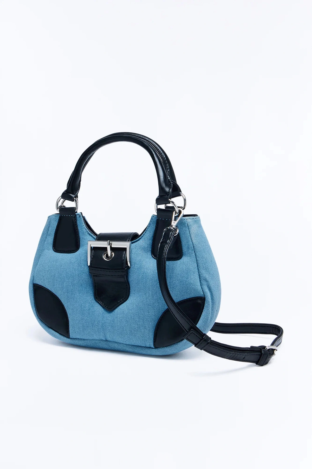 Run With It Denim Crossbody Handbag - Denim — Ganga